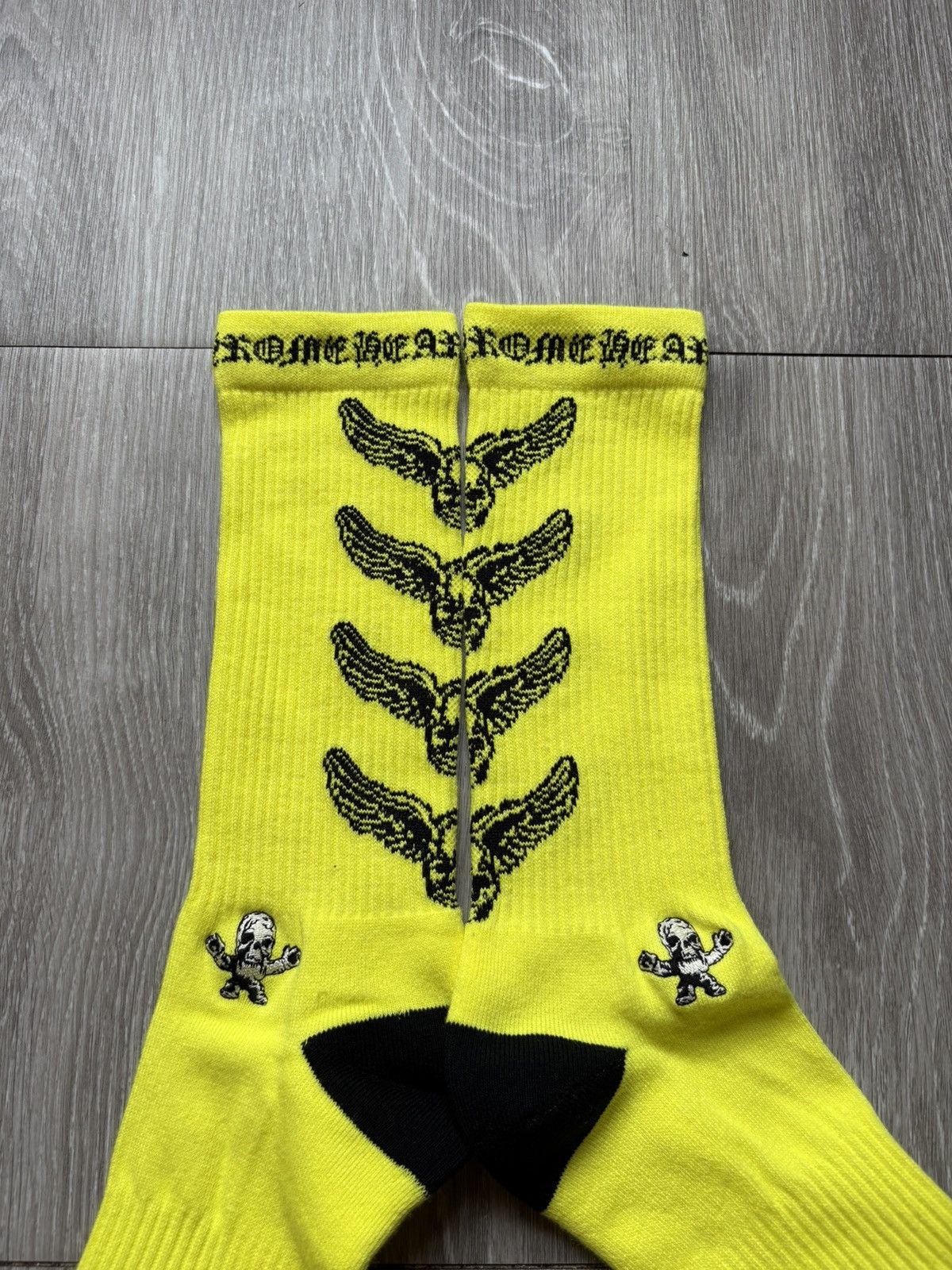 Chrome Hearts Chrome Hearts Neon Green Foti Socks Size ONE SIZE - 4 Thumbnail