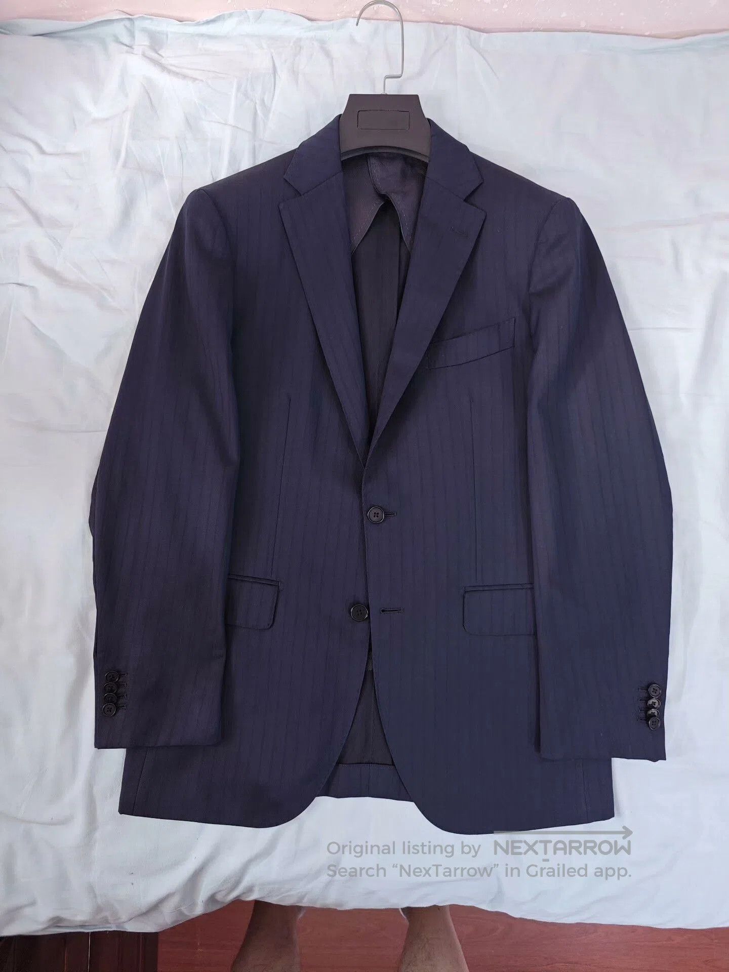Japanese Brand Custom Italian Wool Blend Suit Jacket. Size US M / EU 48-50 / 2 - 5 Thumbnail