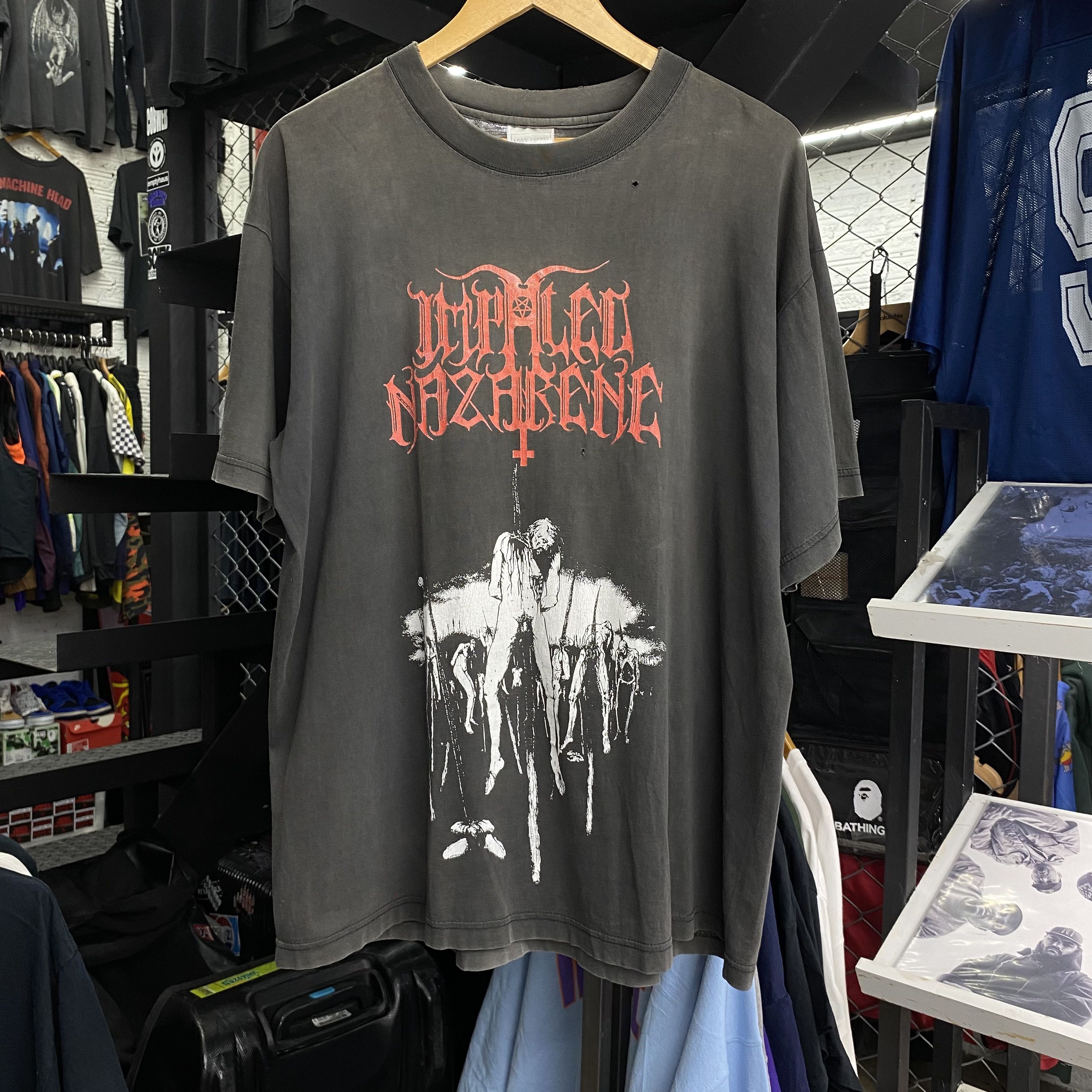 Band Tees Impaled Nazarene Kill For Satan Vintage 90s Size US L / EU 52-54 / 3 - 1 Thumbnail
