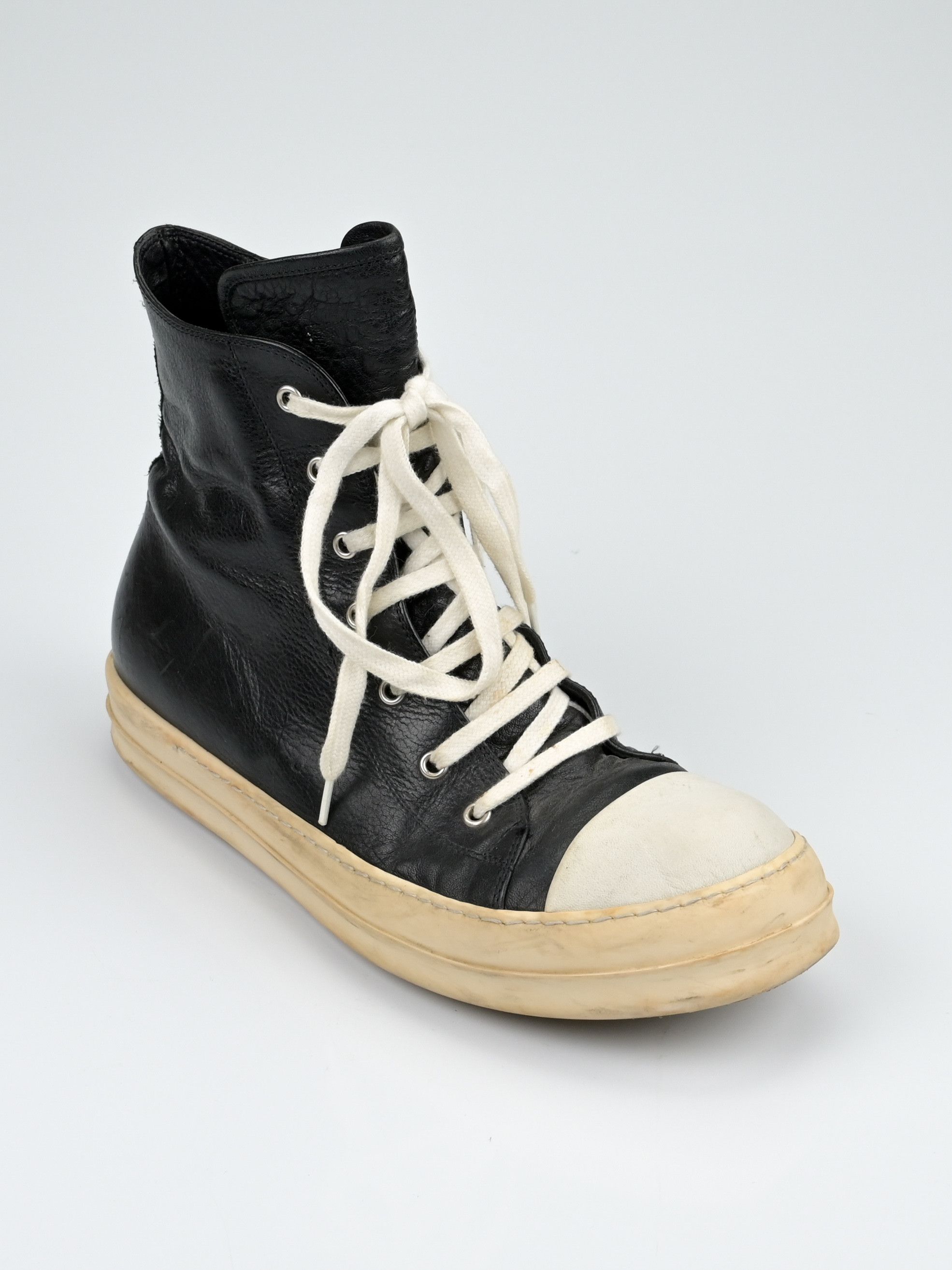 Rick Owens Mainline Leather High Top Ramones Size US 11 / EU 44 - 11 Thumbnail