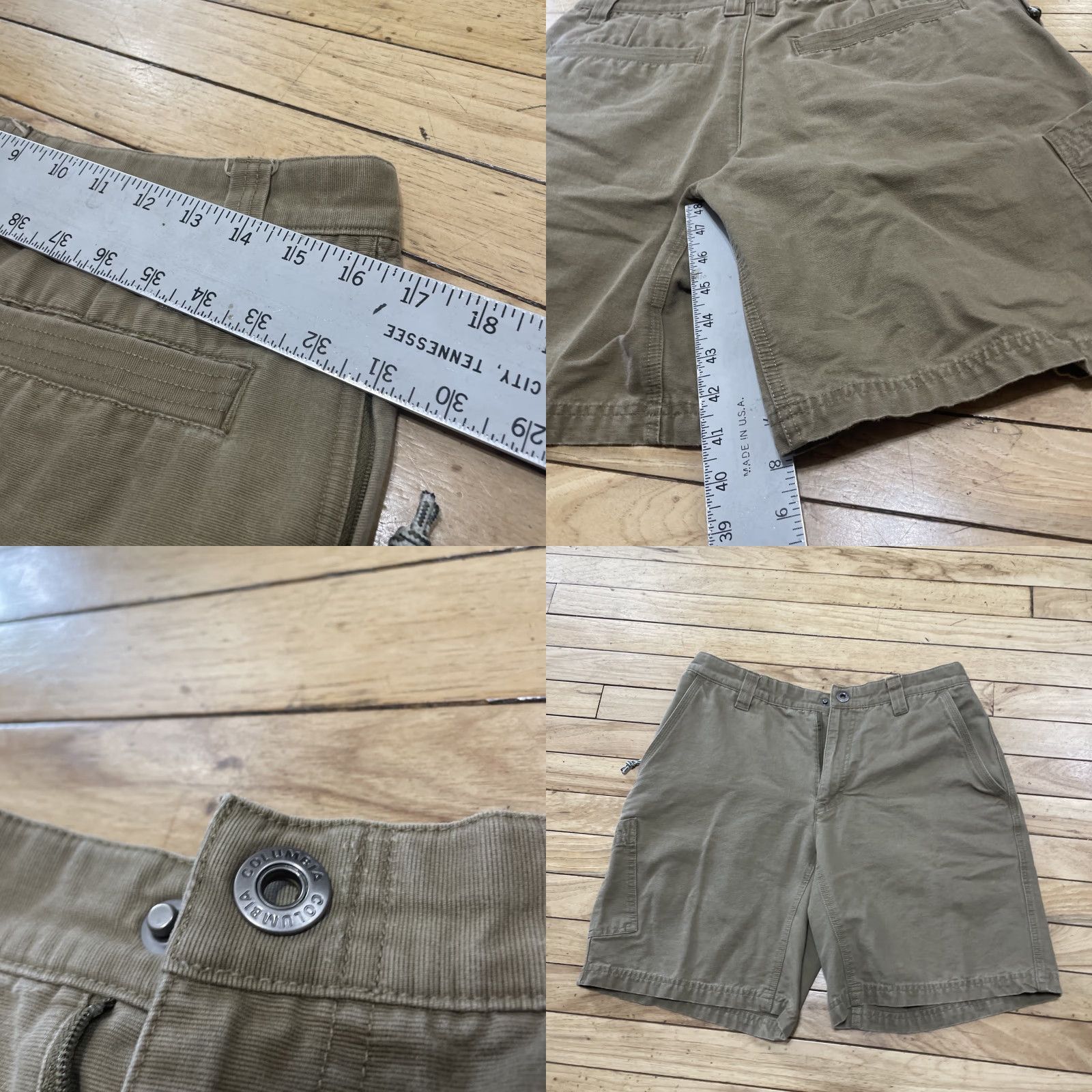 Vintage Columbia Shorts Men 32 Brown Khaki Cargo Hiking Shorts Zip Pocket Thick Twill - Casual Travel Size US 32 / EU 48 - 8 Thumbnail