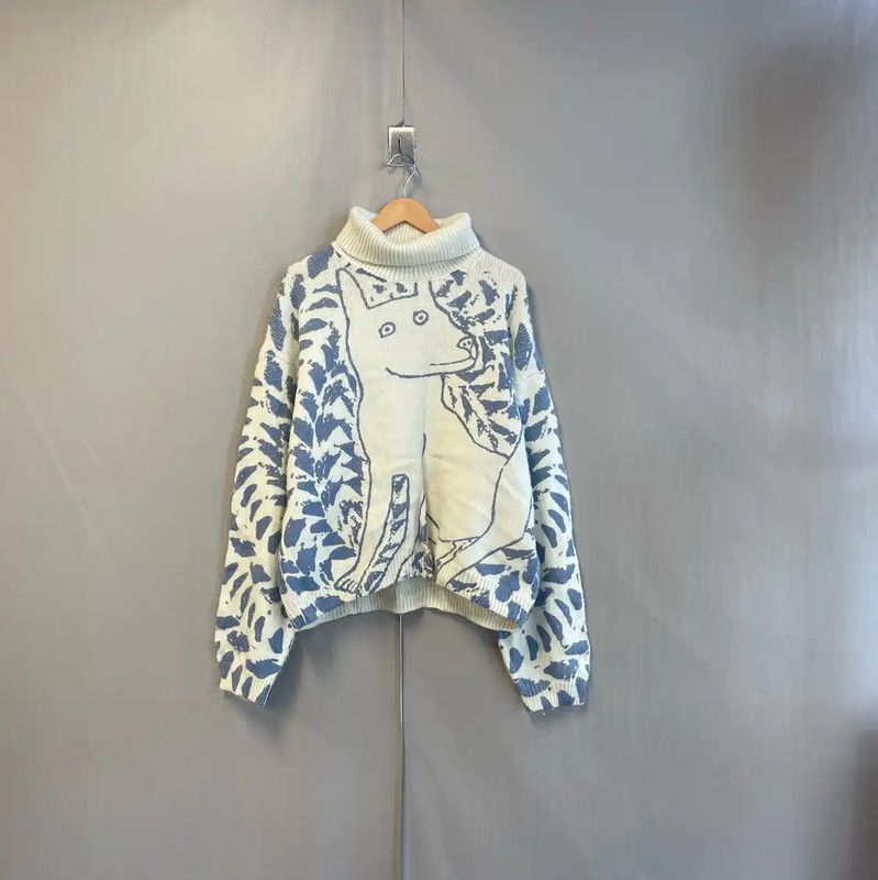 Dior Dior Oversized White Sweater with Dog Design 0089 Size XXL / US 16-18 / IT 52-54 - 1 Thumbnail