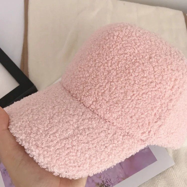 Other Pink Cozy Sherpa Fleece Baseball Cap Winter Warm Soft Hat Size ONE SIZE - 6 Thumbnail