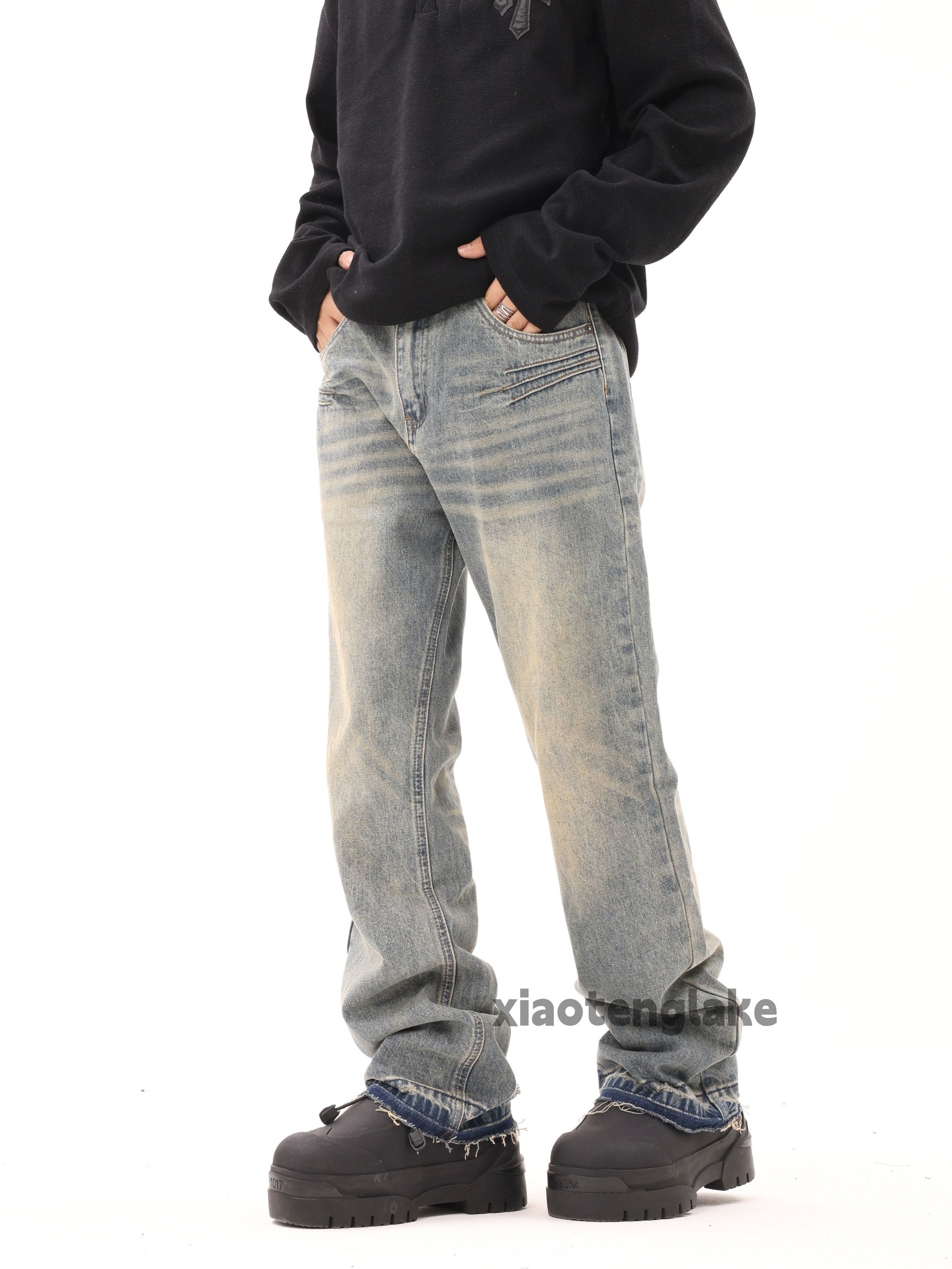 Jean × Vintage washed faded cleanfit yuppie grunge jeans Size US 32 / EU 48 - 4 Thumbnail