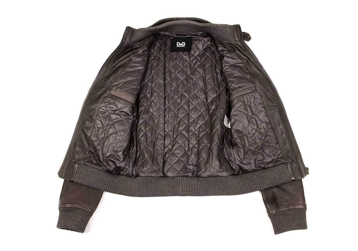 Dolce & Gabbana Pocket Design Quilted Lining Lambskin Leather Blouson Brown Size US S / EU 44-46 / 1 - 12 Thumbnail