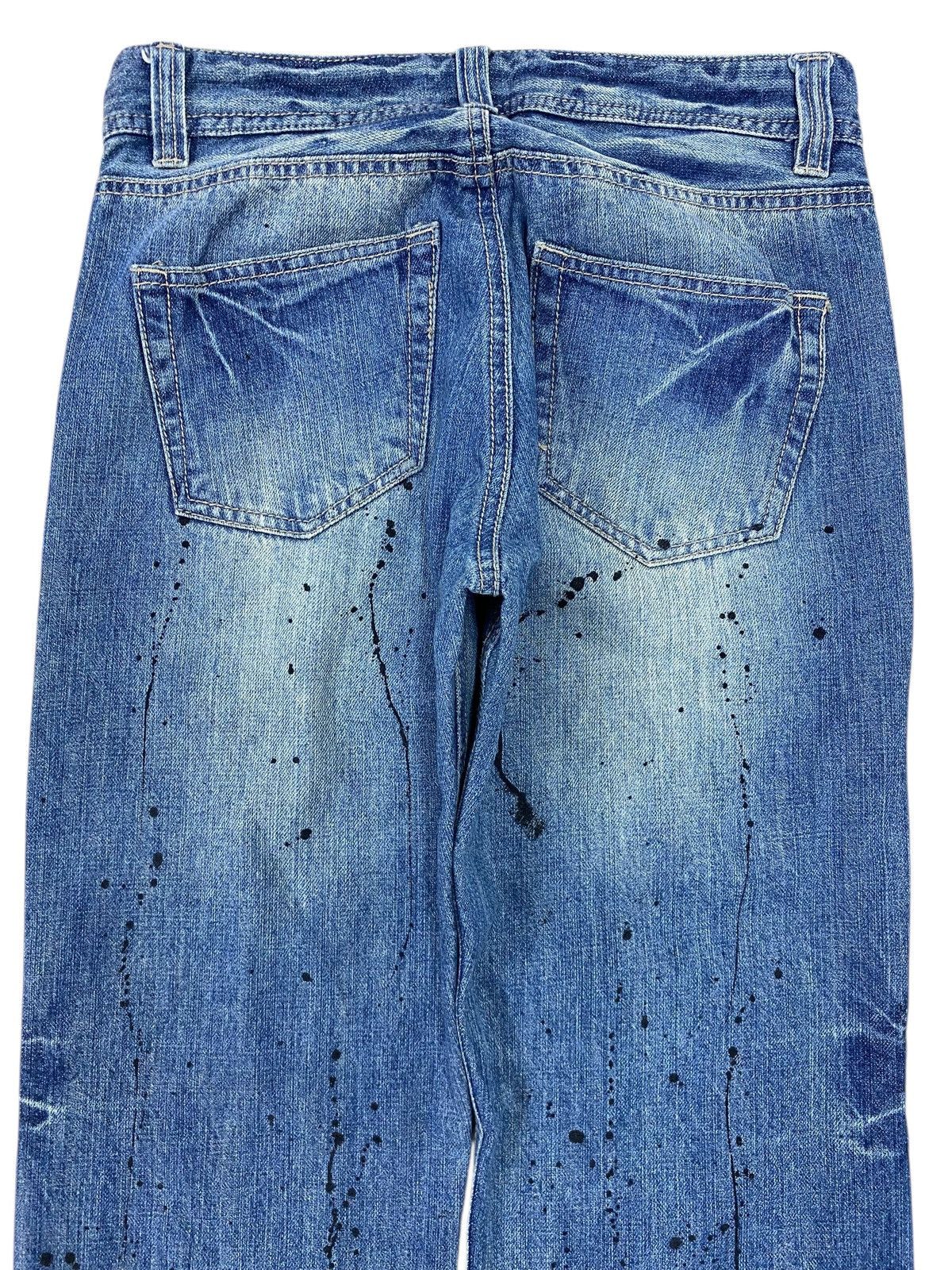 Japanese Brand Japanese Brand Distressed Splash Paint Straight Leg Jeans Size US 28 / EU 44 - 4 Thumbnail