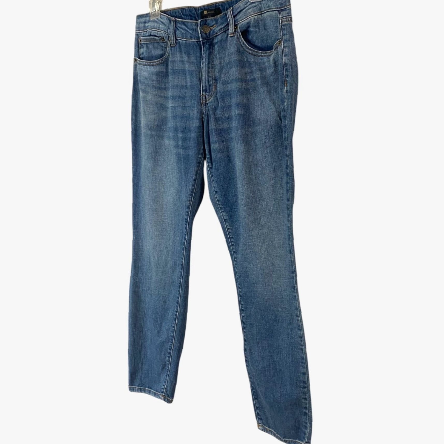 Frye Frye Straight-Leg Premium Denim Jeans Women's 6 Blue Medium Wash Stretch Denim Jeans Size 28" / US 6 / IT 42 - 2 Thumbnail