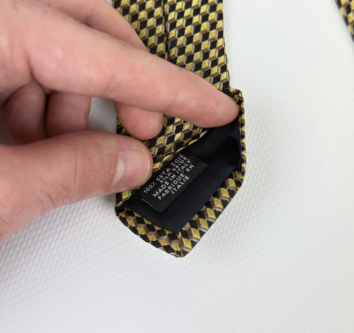 Canali Canali Italy 100% silk Tie Necktie for Men Yellow Top Luxury Size ONE SIZE - 8 Thumbnail
