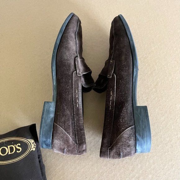 Tod's Tod's Suede Driving Penny Loafers Size US 11 / EU 44 - 9 Thumbnail