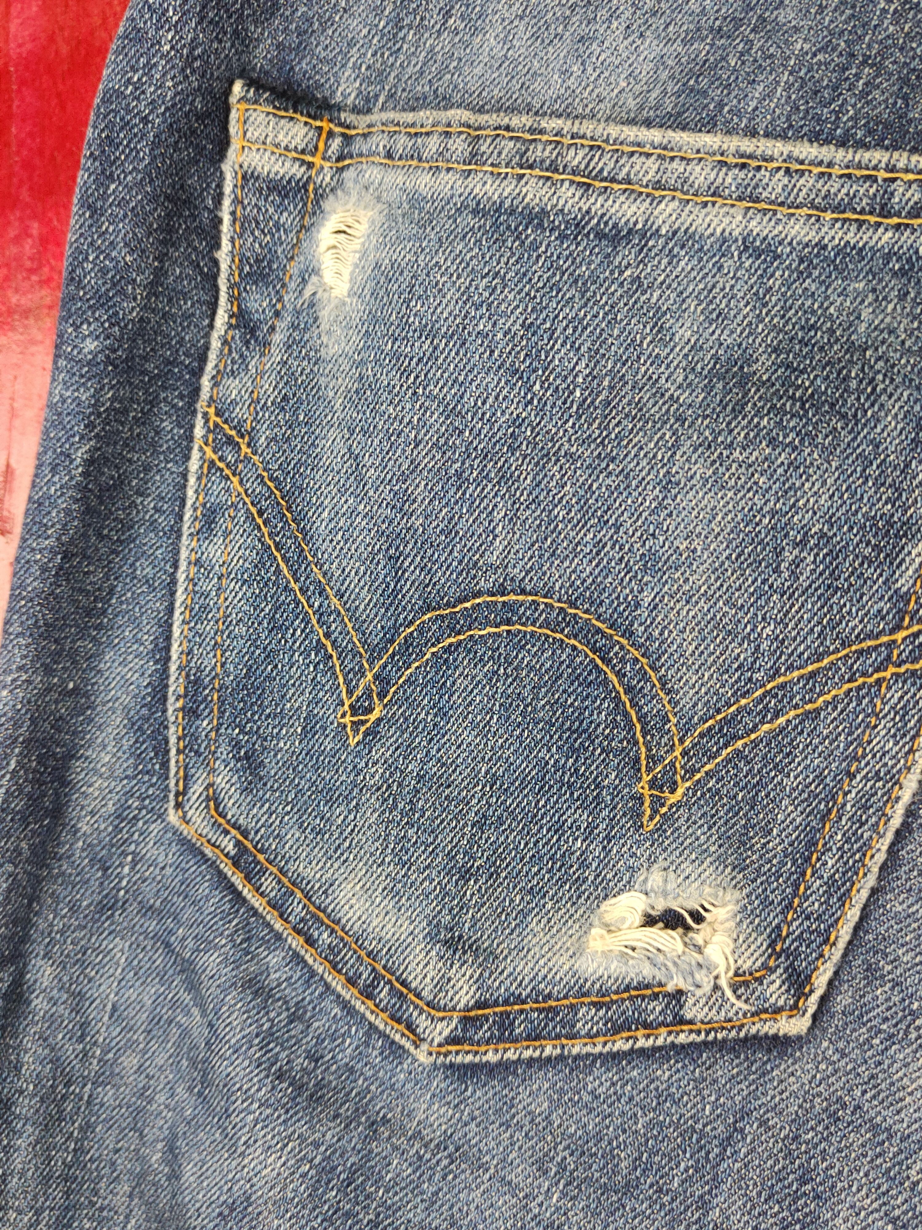 Edwin Edwin Dark Blue Distressed Ripped Jeans #S2147 Size US 32 / EU 48 - 9 Thumbnail