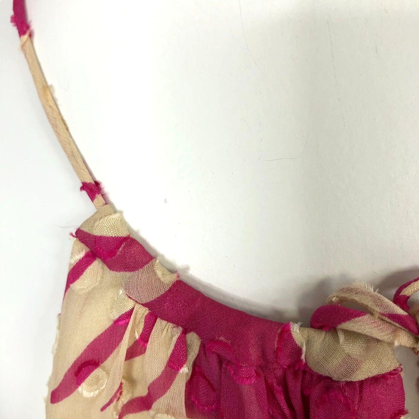Vineyard Vines Vineyard Vines Maxi Dress Halter Pink Ivory 4 Women Sleeveless Long Silk Blend 14 Size S / US 4 / IT 40 - 6 Thumbnail