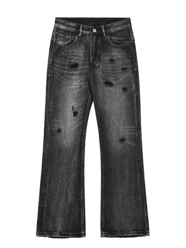 Vintage American street men's straight leg retro washed ripped jeans Size US 32 / EU 48 - 5 Thumbnail