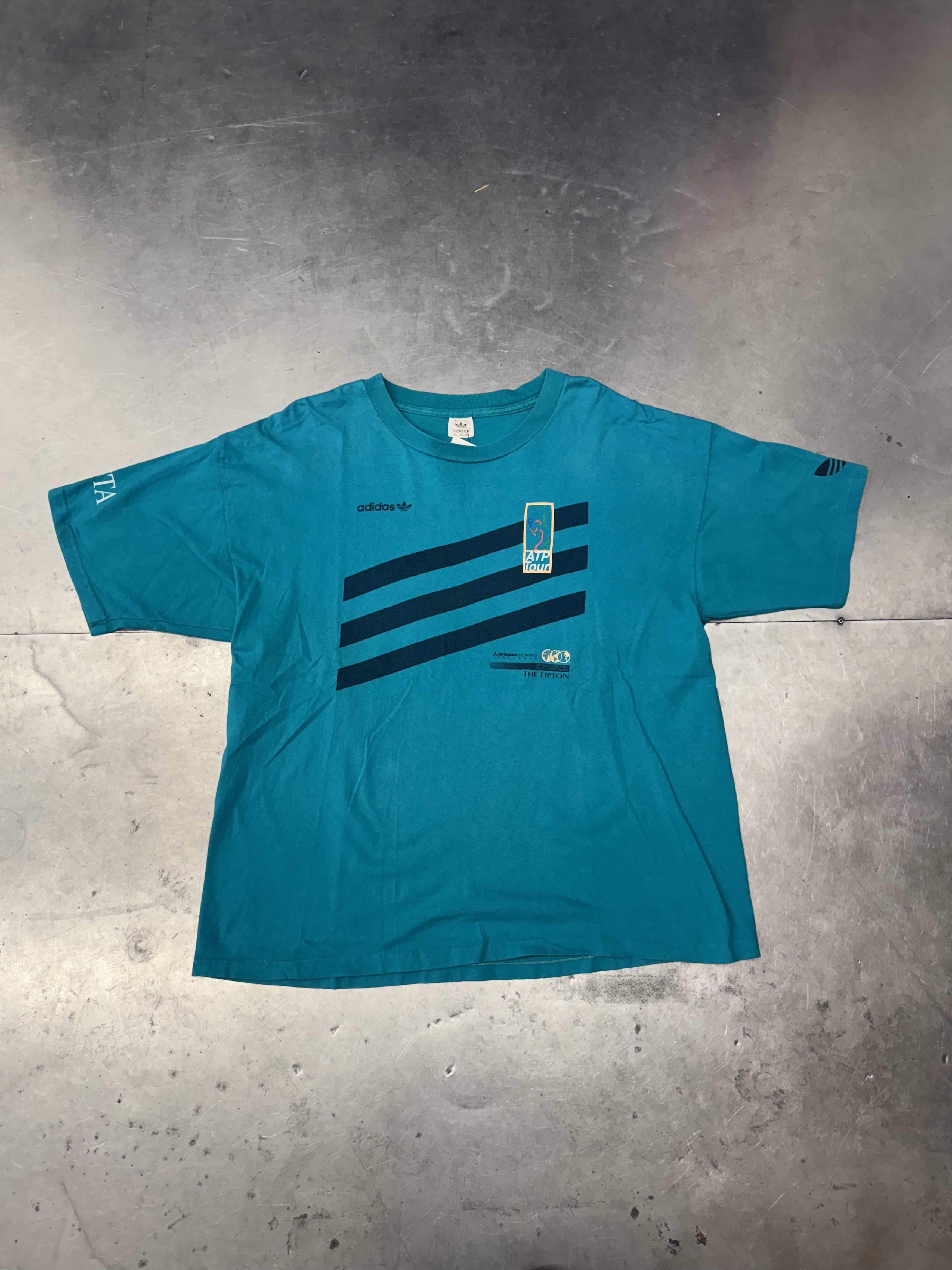 Adidas Vintage Adidas ATP Tour Tee Size US XL / EU 56 / 4 - 1 Thumbnail