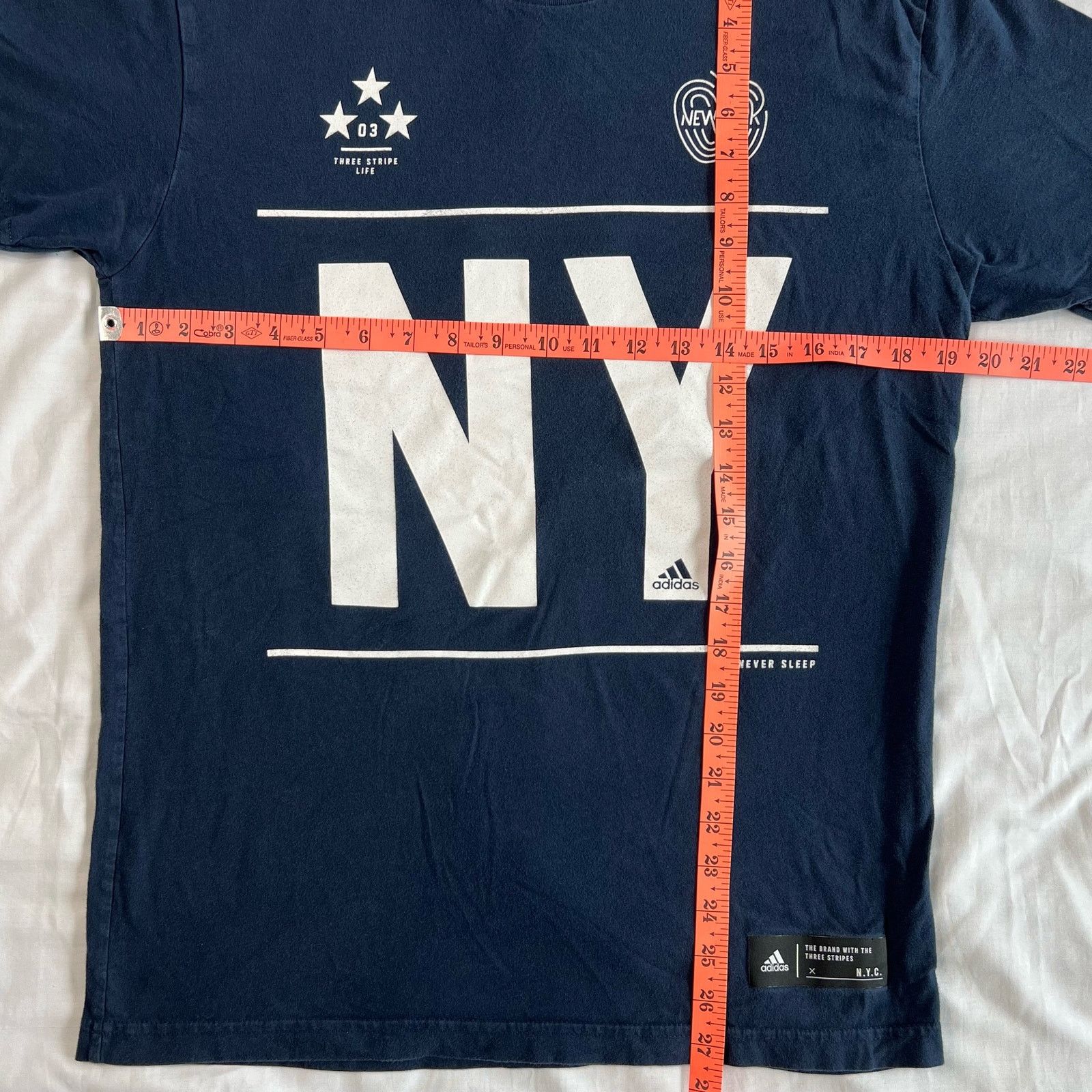 Adidas Adidas NY Men's Medium Navy T-Shirt Short-Sleeve Classic Fit Size US M / EU 48-50 / 2 - 3 Thumbnail