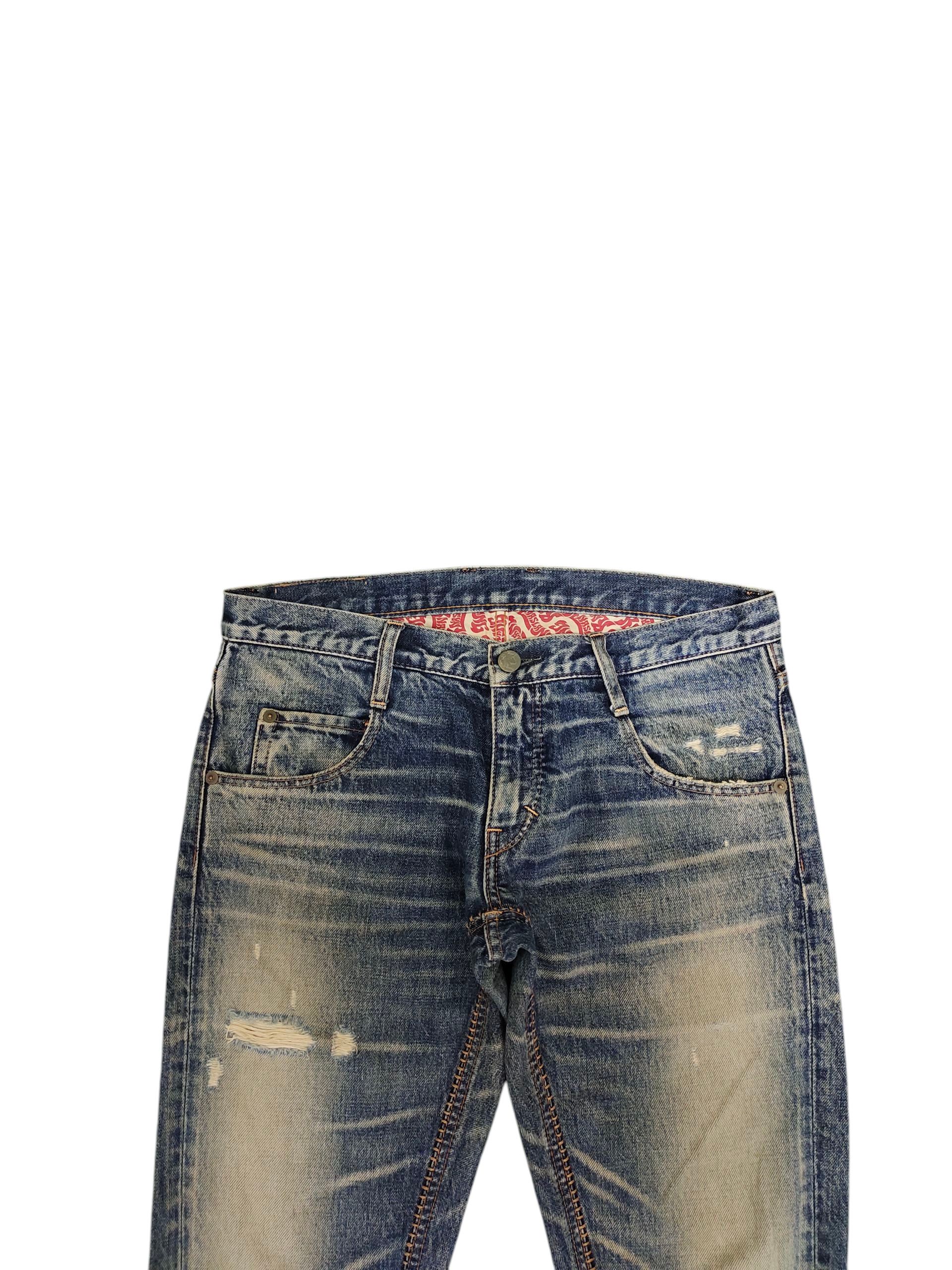 Comme des Garcons × Undercover Rna Slang Japan Rusty Clawmark Distress Faded Denim Jeans Size US 30 / EU 46 - 2 Thumbnail