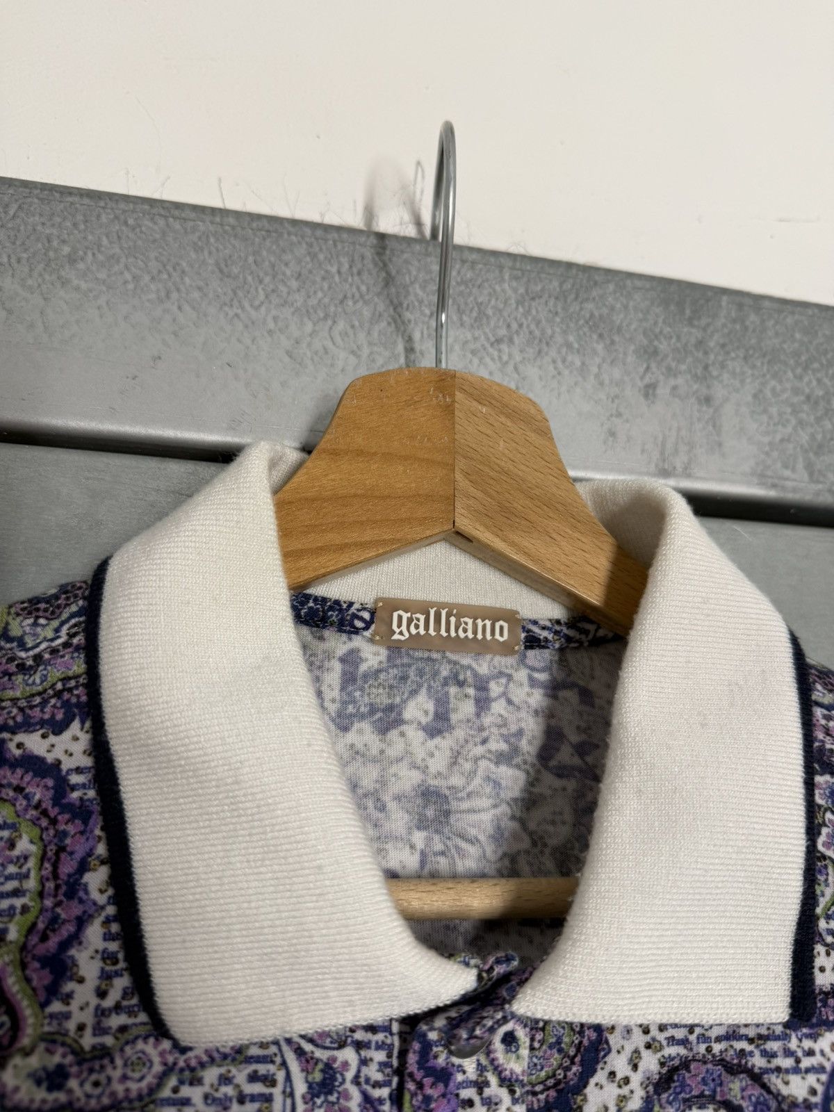 John Galliano Vintage 00s John Galliano Overprinted Polo T-Shirt Size US XS / EU 42 / 0 - 4 Thumbnail