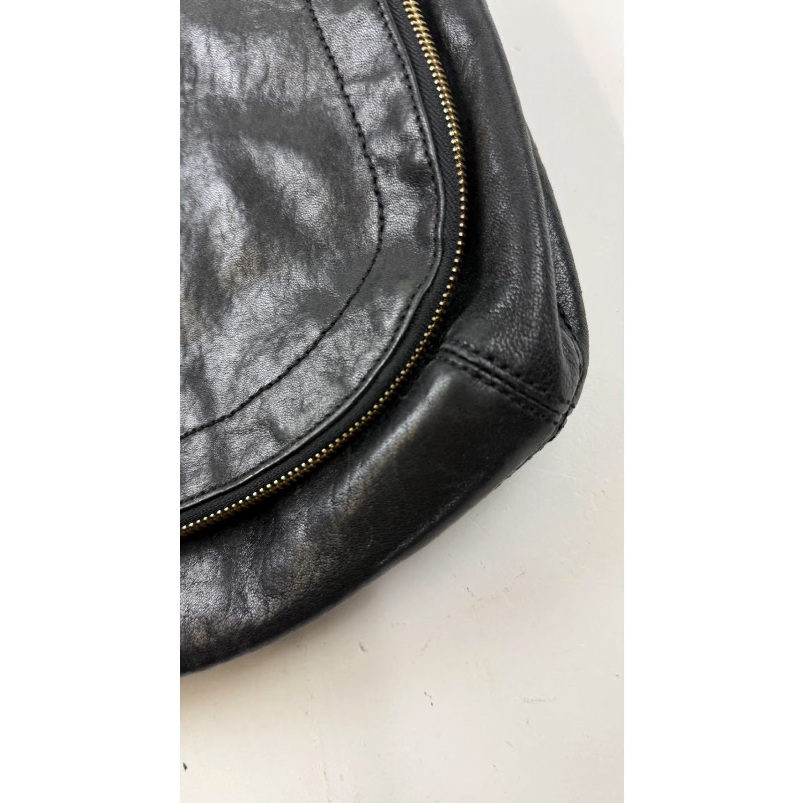 Michael Kors Michael Kors Crossbody Bag Womens Black Leather Flap Gold Purse Size ONE SIZE - 3 Thumbnail