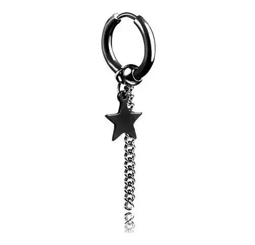 Jewelry x Vintage Star Earrings in Black, Men's