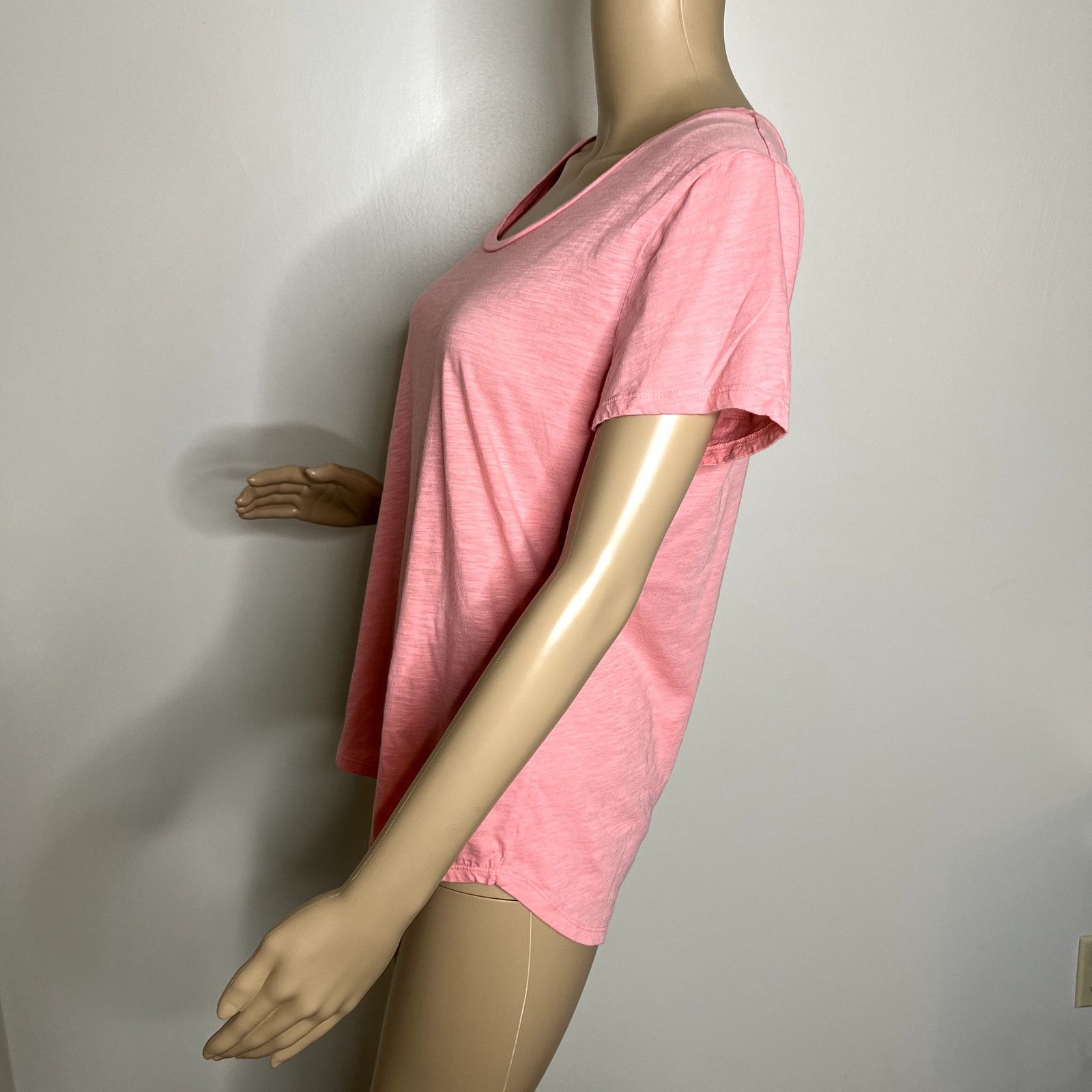 Loft Loft Pink Scoop Neck Short Sleeve Tee Size M / US 6-8 / IT 42-44 - 2 Thumbnail