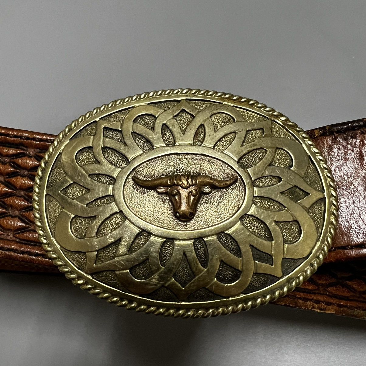 Vintage Vintage cowboy leather belt Size ONE SIZE - 7 Thumbnail