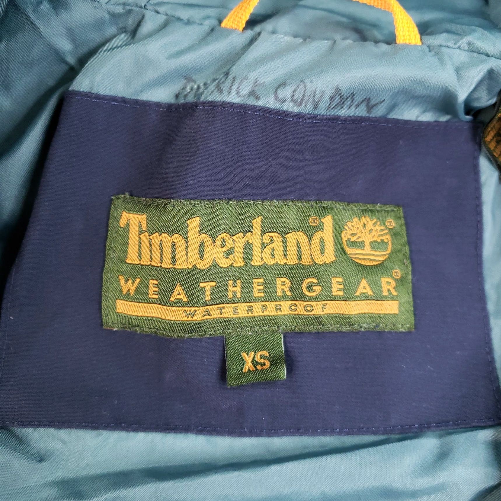 Timberland Vintage Timberland Weathergear Jacket Mens XS Blue Waterproof Hooded Parka Coat Size US XS / EU 42 / 0 - 5 Thumbnail