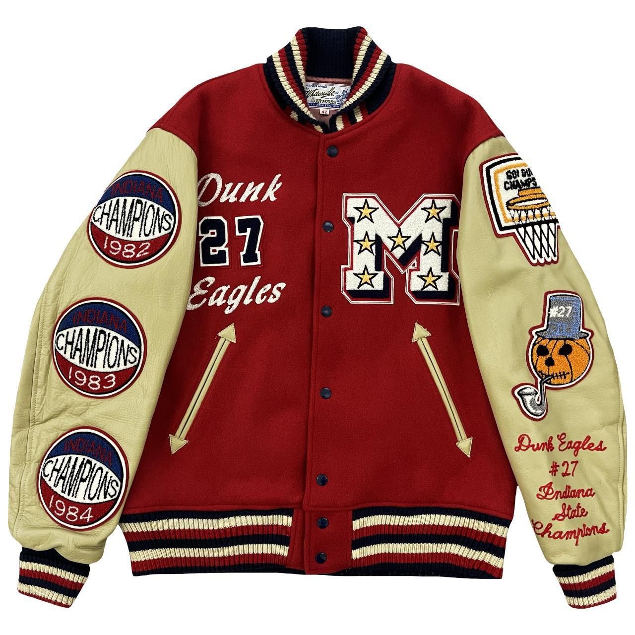 Image of Whitesville Varsity Jacket in Red, Men's (Size XL)