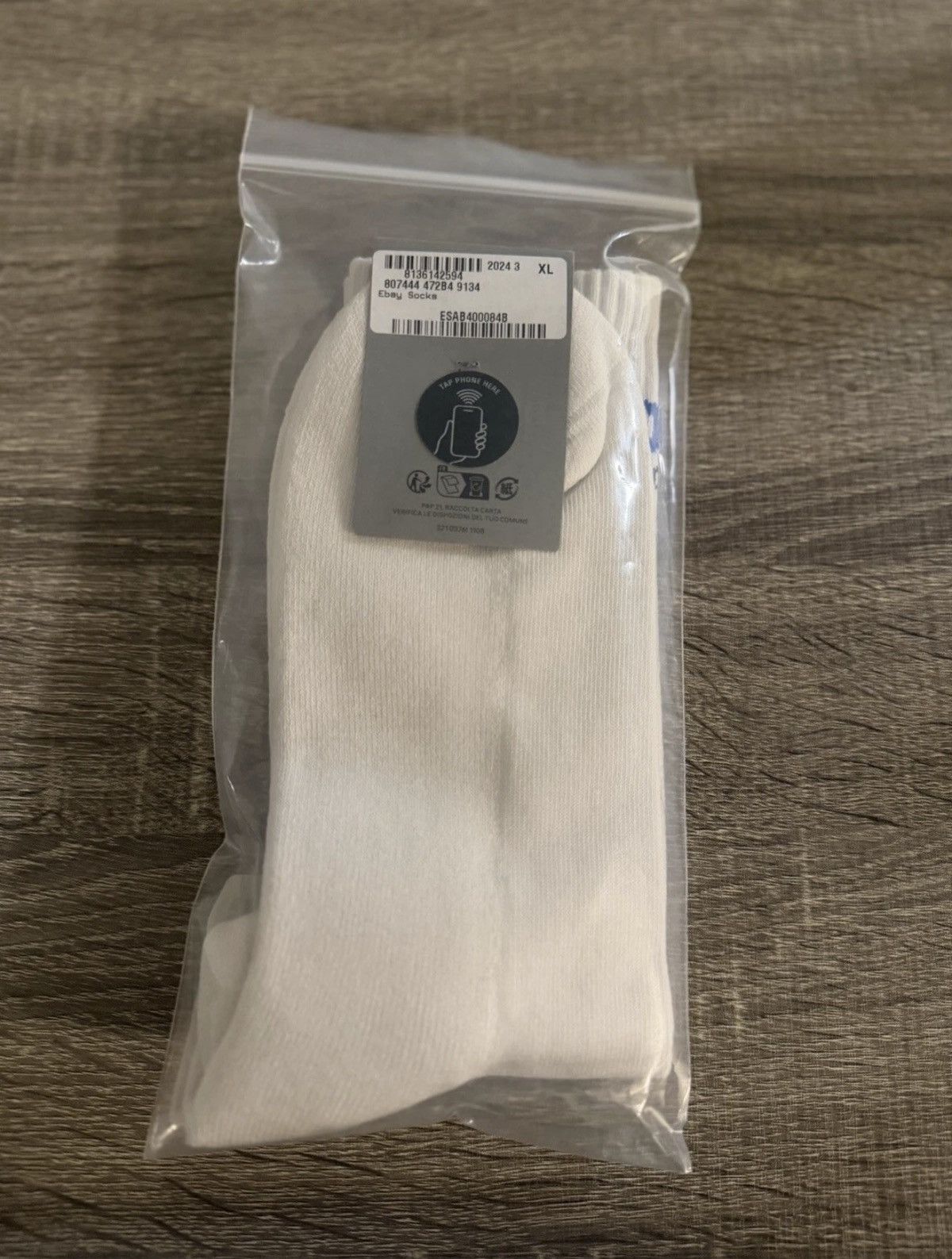 Balenciaga × eBay Balenciaga Ebay Socks In White Size X-Large Authentic Size ONE SIZE - 9 Thumbnail