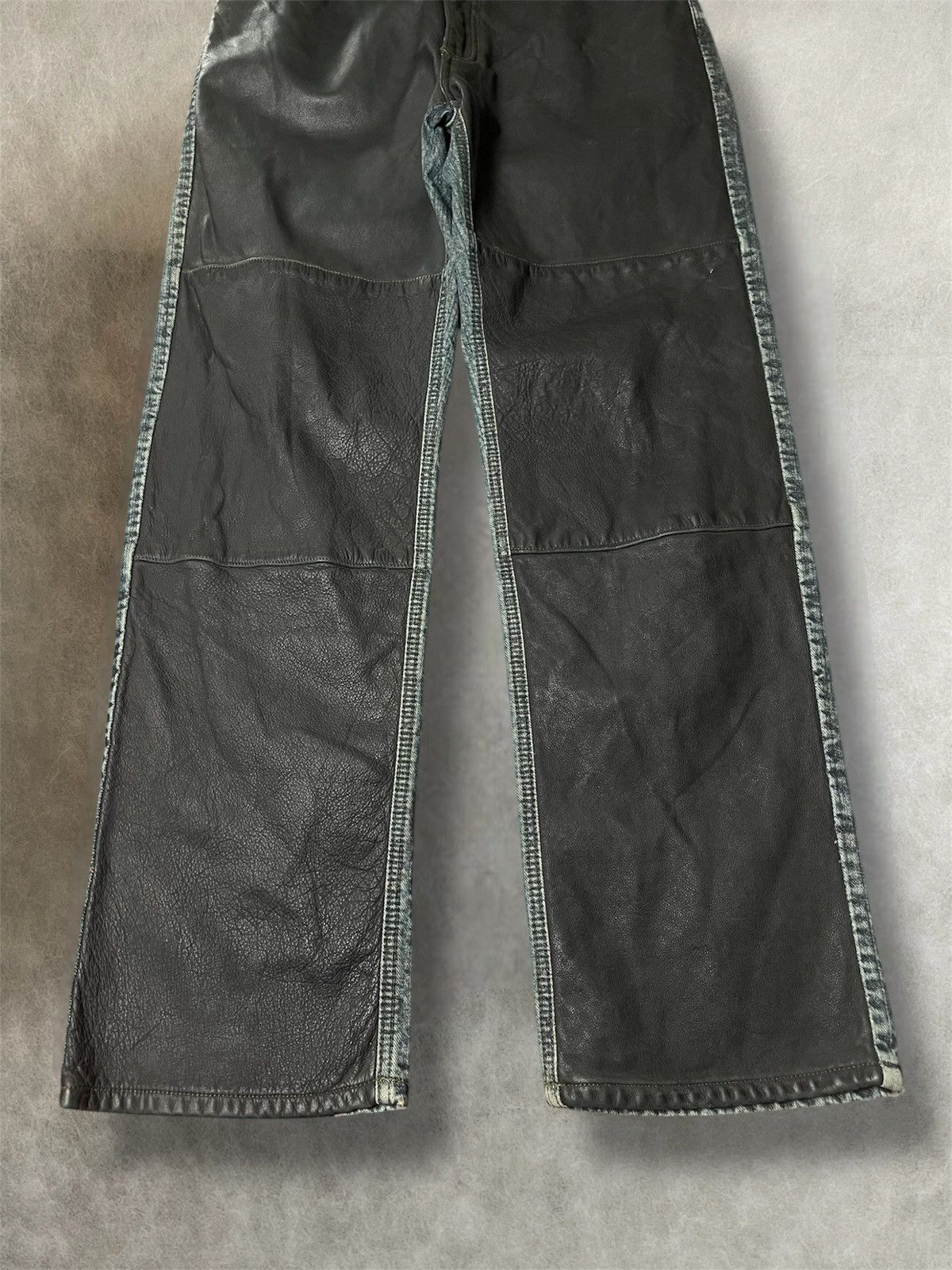 Harley Davidson Harley Davison hybrid leather denim pants Size US 34 / EU 50 - 3 Thumbnail