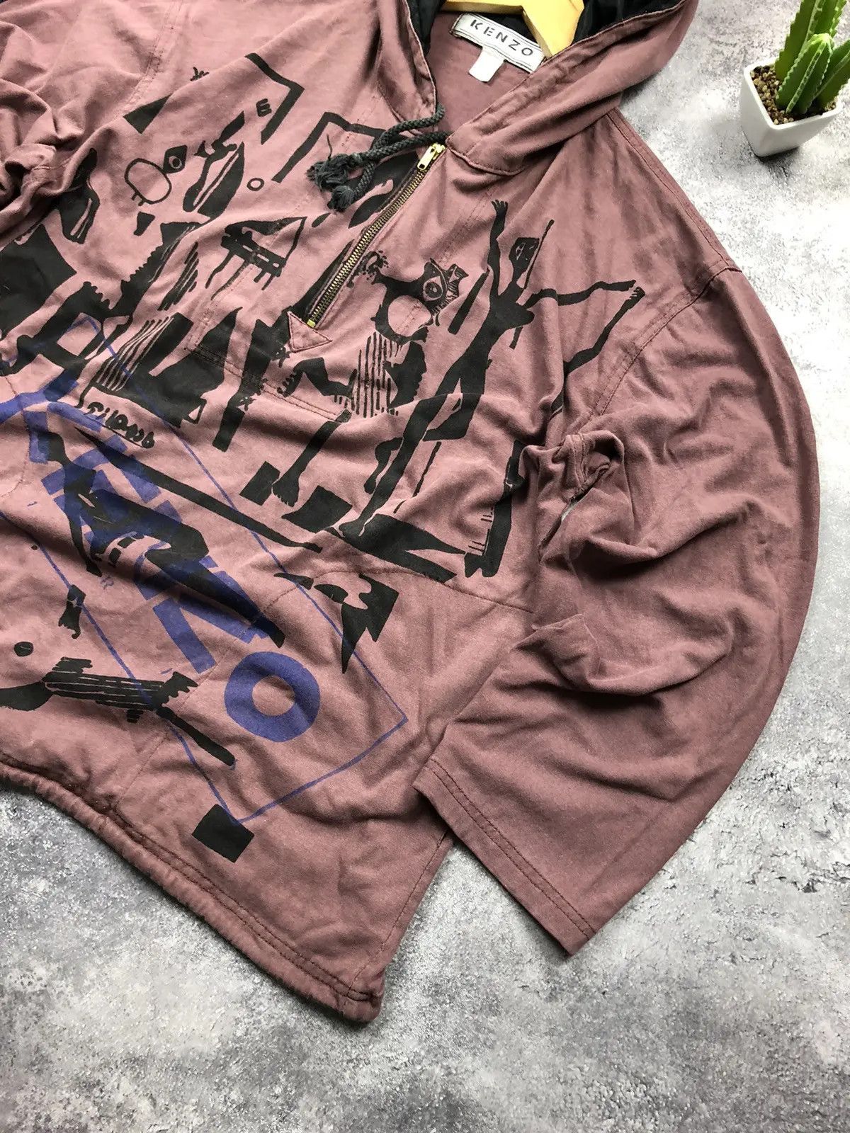 Kenzo KENZO Vintage Rare Avantgarde Hoodie Streetwear Big Logo Size US M / EU 48-50 / 2 - 2 Thumbnail