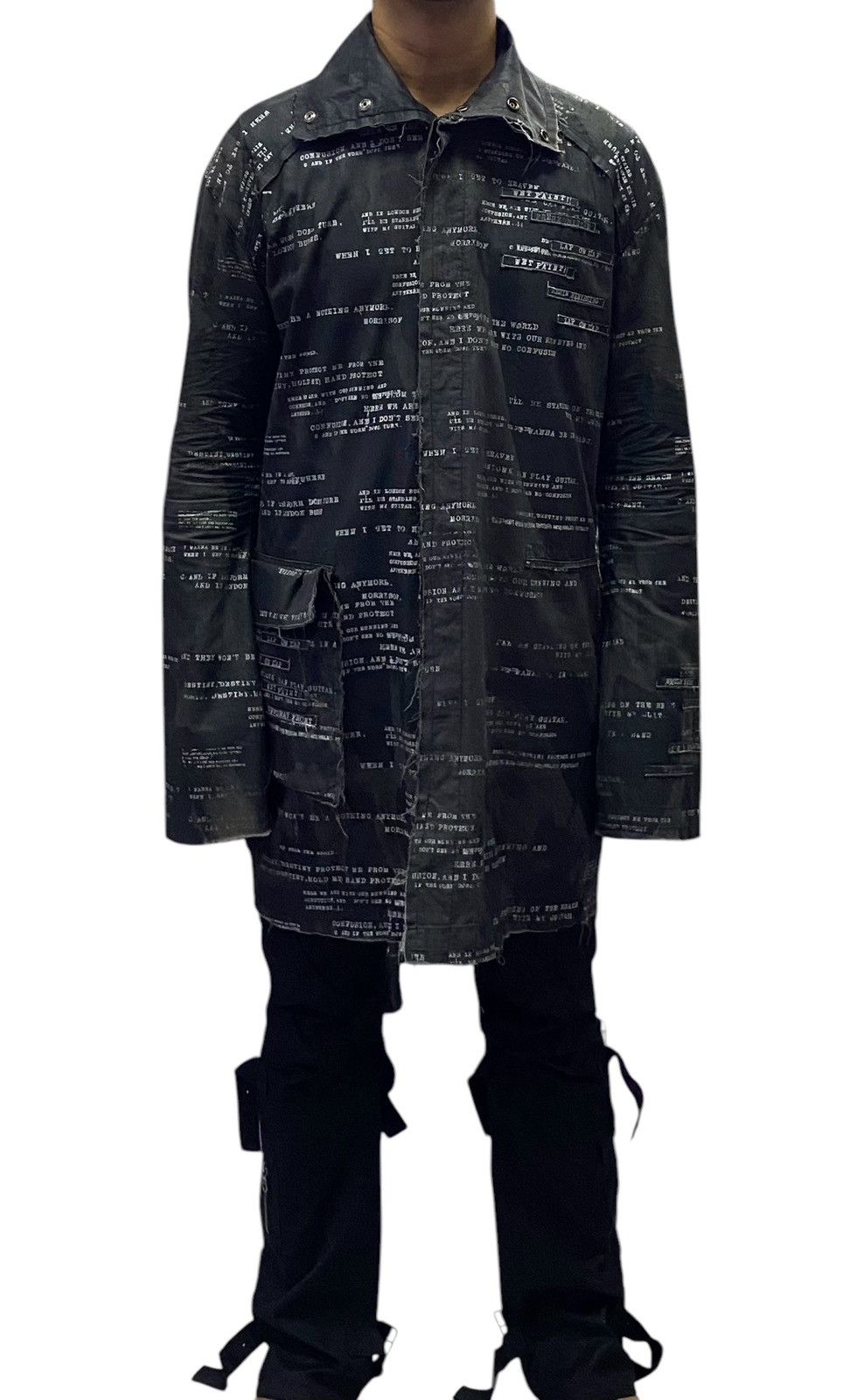 If Six Was Nine Vintage Anarchy With Frayed Seams Punk Jacket Size US L / EU 52-54 / 3 - 2 Thumbnail