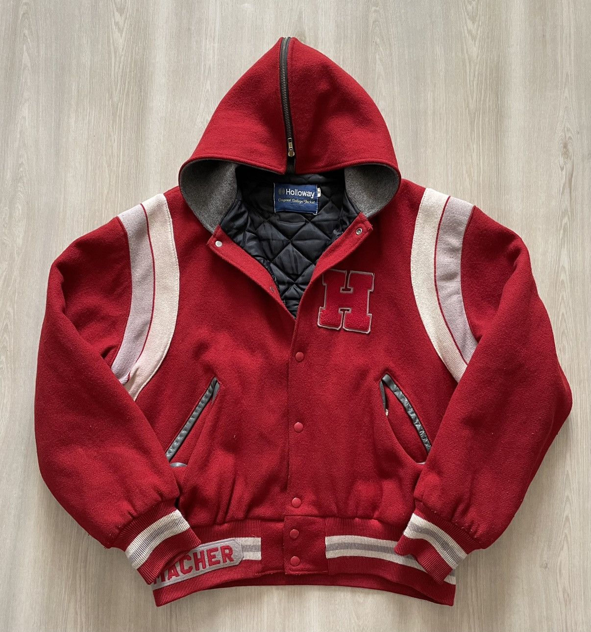 Vintage Vintage 90s Holloway Wool Varsity Letterman Jacket USA XL Size US XL / EU 56 / 4 - 2 Thumbnail