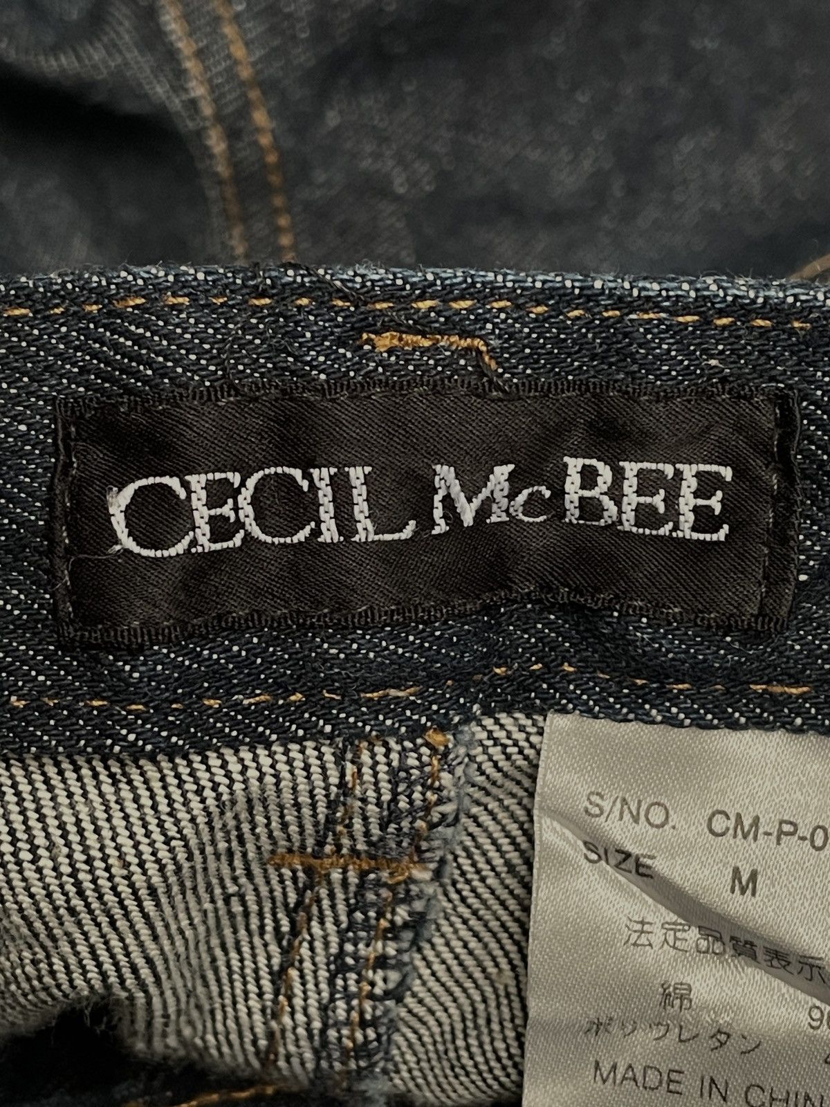 If Six Was Nine × Japanese Brand Rare Design Vintage Cecil McBee Super Flared Jeans 1990s Size US 28 / EU 44 - 9 Thumbnail