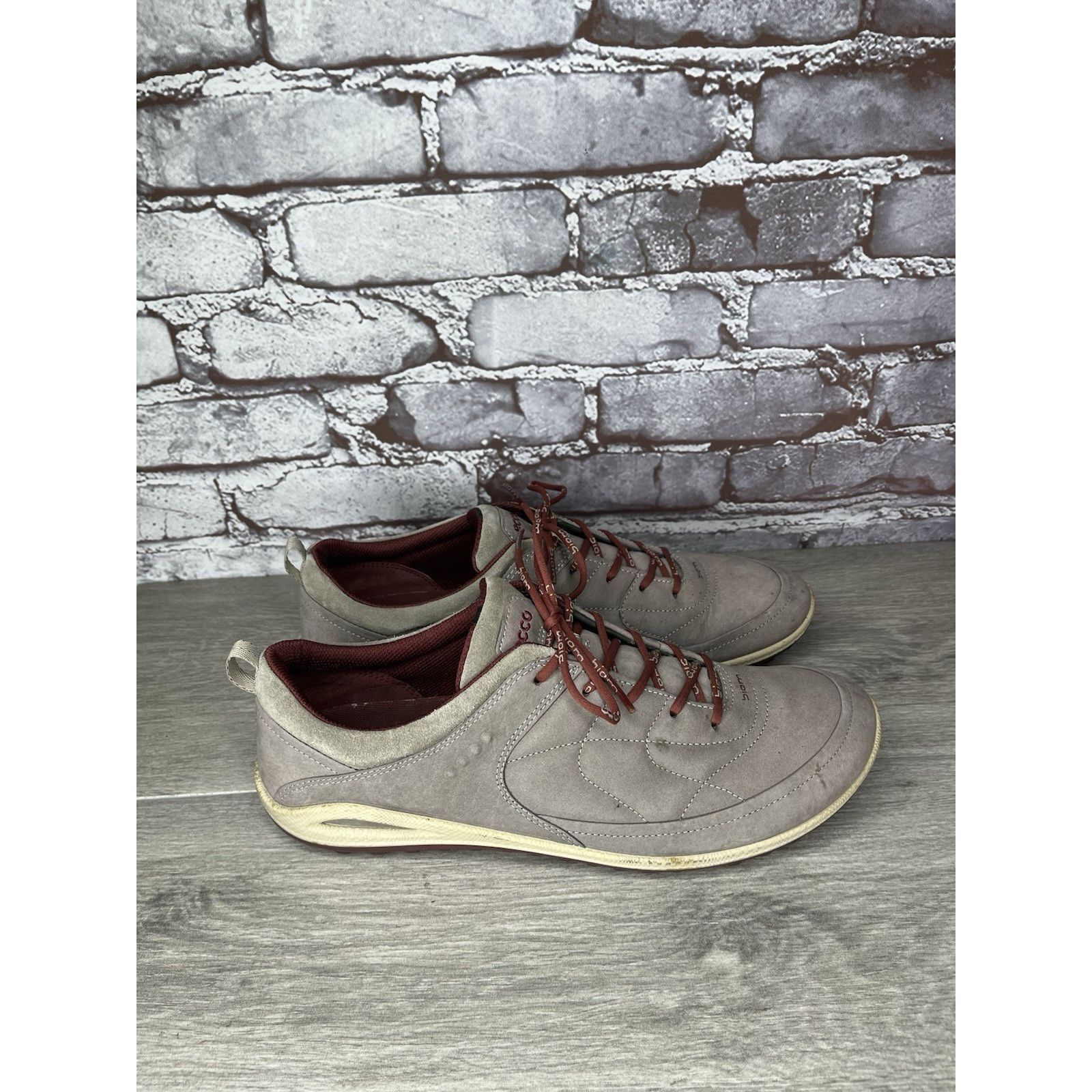 Ecco ECCO Biom Yak Gray Nubuck Leather Spike Less Golf Shoes Wome Size US 10.5 / IT 40.5 - 3 Thumbnail