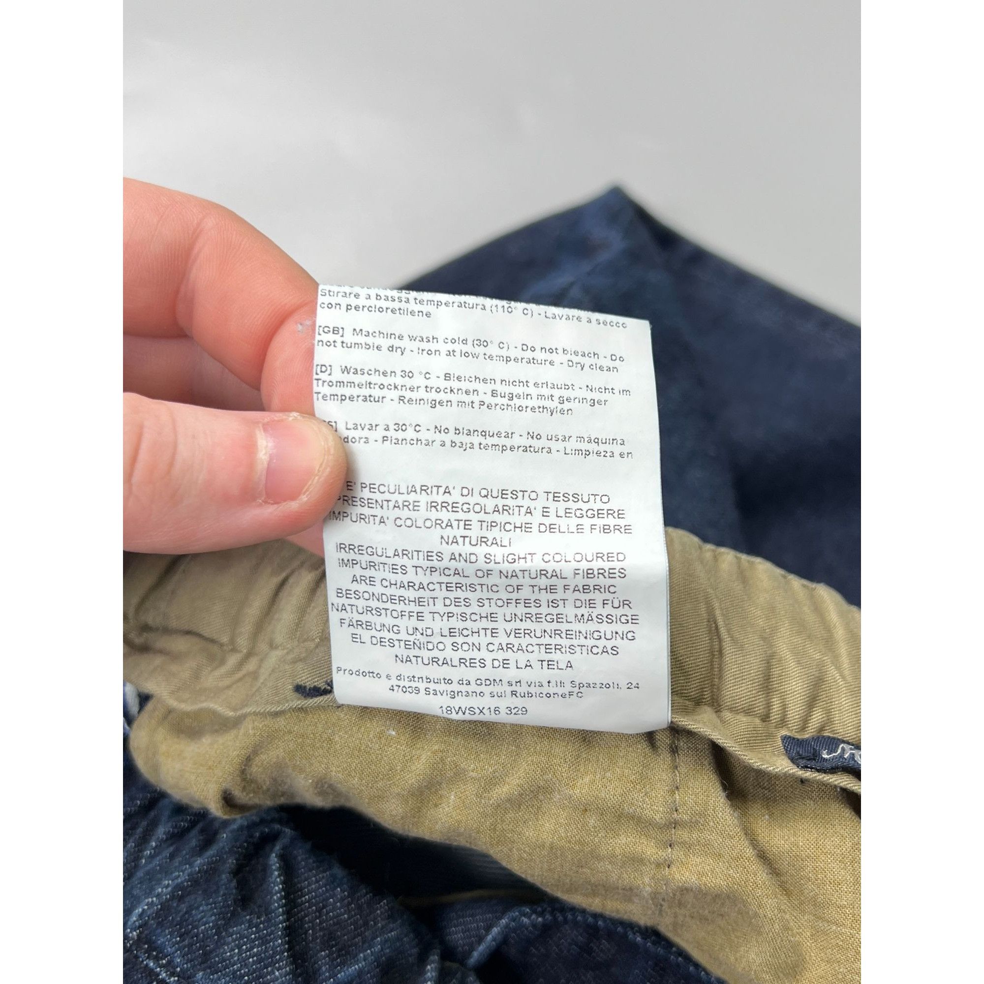 Designer Unisex White Sand Raw Selvedge Denim Jeans Pants (Y0797) Size US 34 / EU 50 - 10 Thumbnail