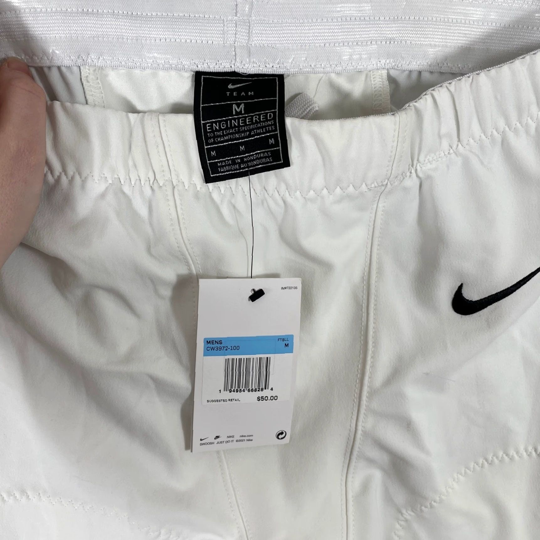 Nike Nike Football Girdle Mens Medium White Dri-FIT Compression Shorts CW3972-100 Size US 31 - 4 Thumbnail