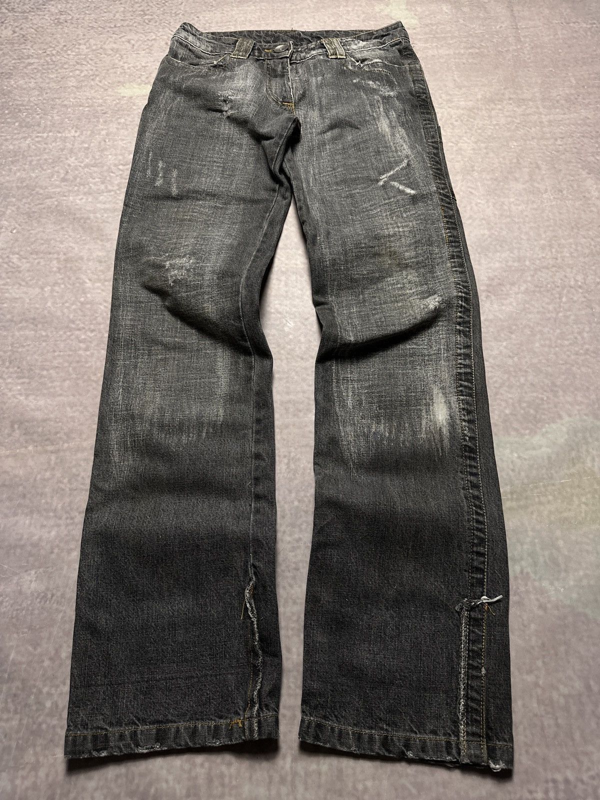 If Six Was Nine Vintage Japan l.g.b. style Distresed Denim