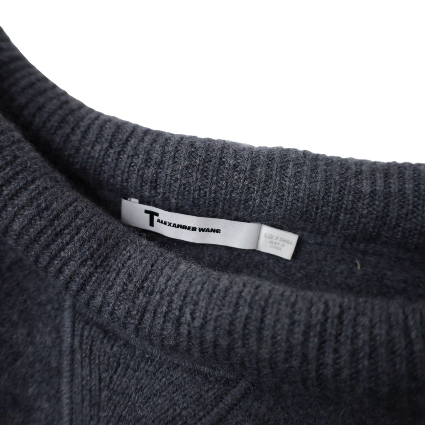 T by Alexander Wang VINTAGE Alexander Wang Womens XS Chunky Crop Wool Sweater Gray Pullover Womens XS Pullover Gray 90s, 00s, Wool Sweater, Cropped, Knits Size XS / US 0-2 / IT 36-38 - 4 Thumbnail