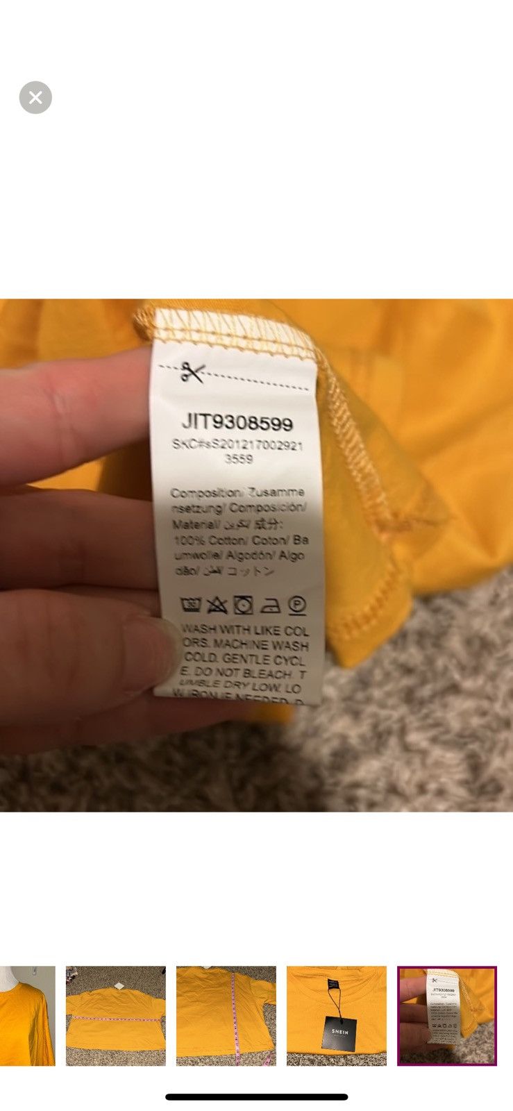 Shein Shein large yellow cropped top Size L / US 10 / IT 46 - 6 Thumbnail