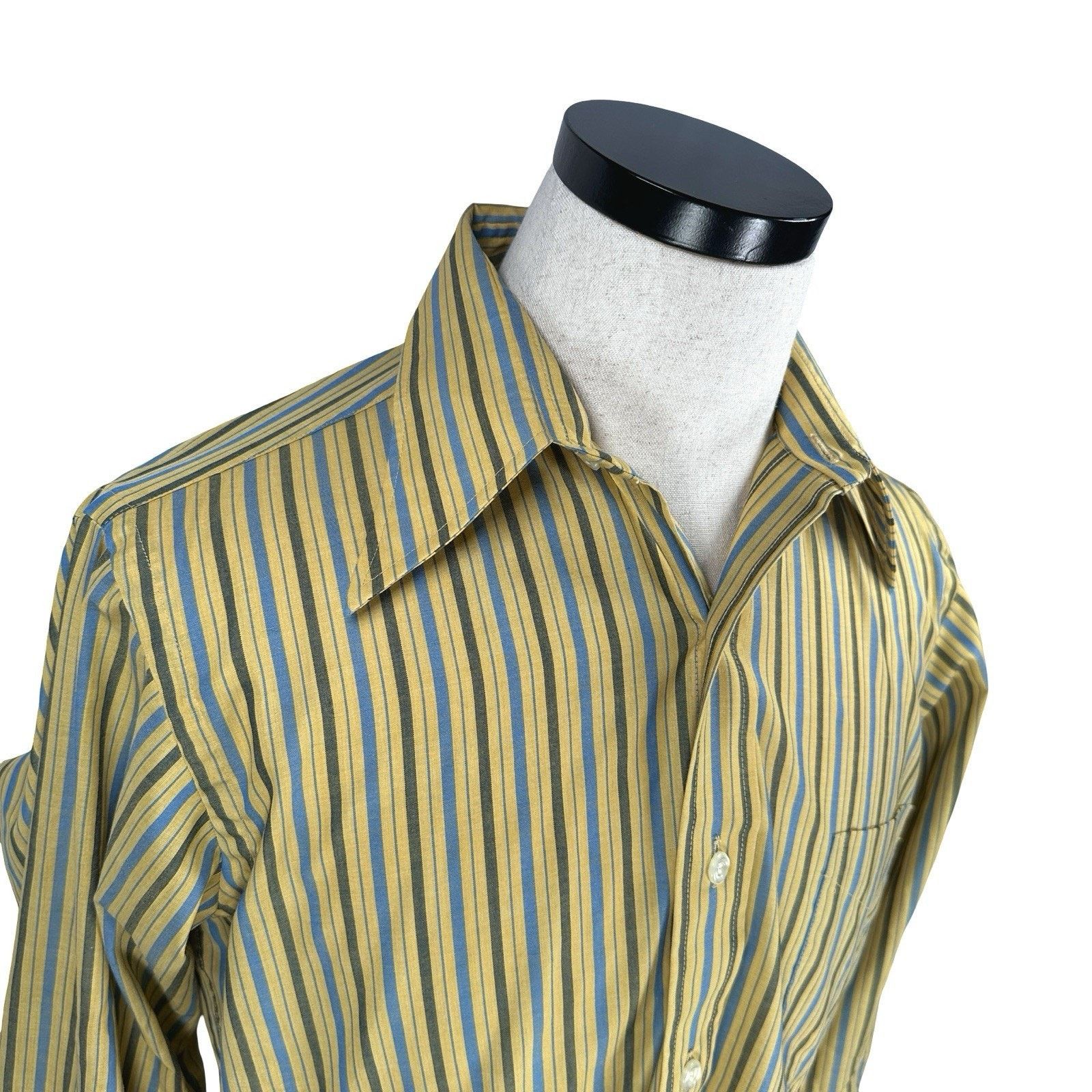 Other VTG Jack Parrish Shirt Men 15.5 Yellow Stripe Pointed Dagger Size US M / EU 48-50 / 2 - 2 Thumbnail