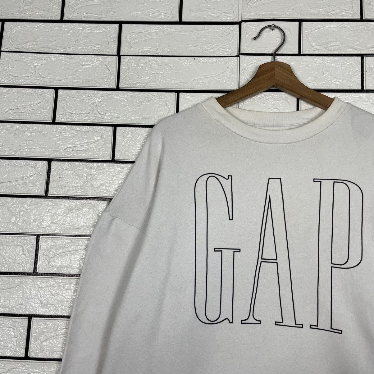 Gap Gap Big Logo White Sweatshirt Size US M / EU 48-50 / 2 - 6 Thumbnail