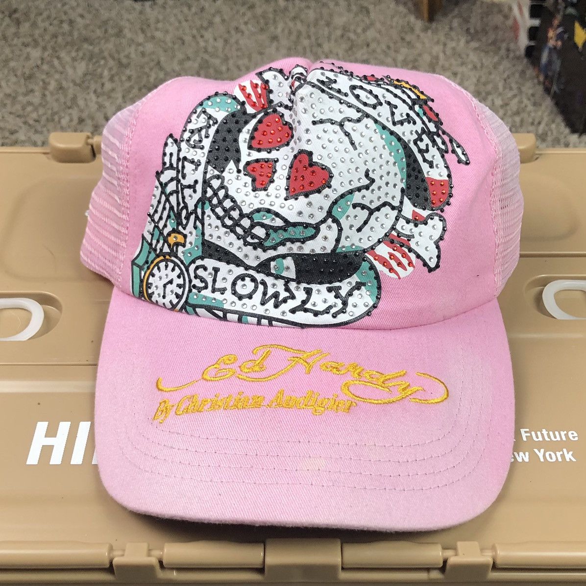 Ed Hardy Don Ed Hardy Love Kills Slowly Mesh Trucker Hat | Grailed