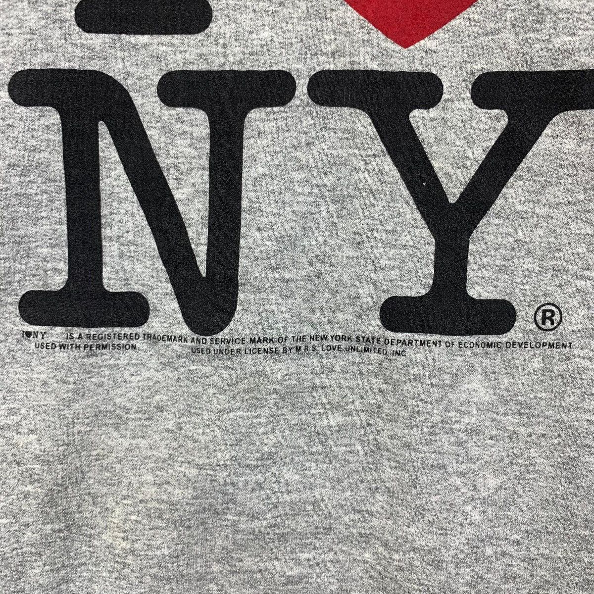 Vintage Vintage I Love New York Print Souvenir Grey Sweatshirt Size US L / EU 52-54 / 3 - 4 Thumbnail