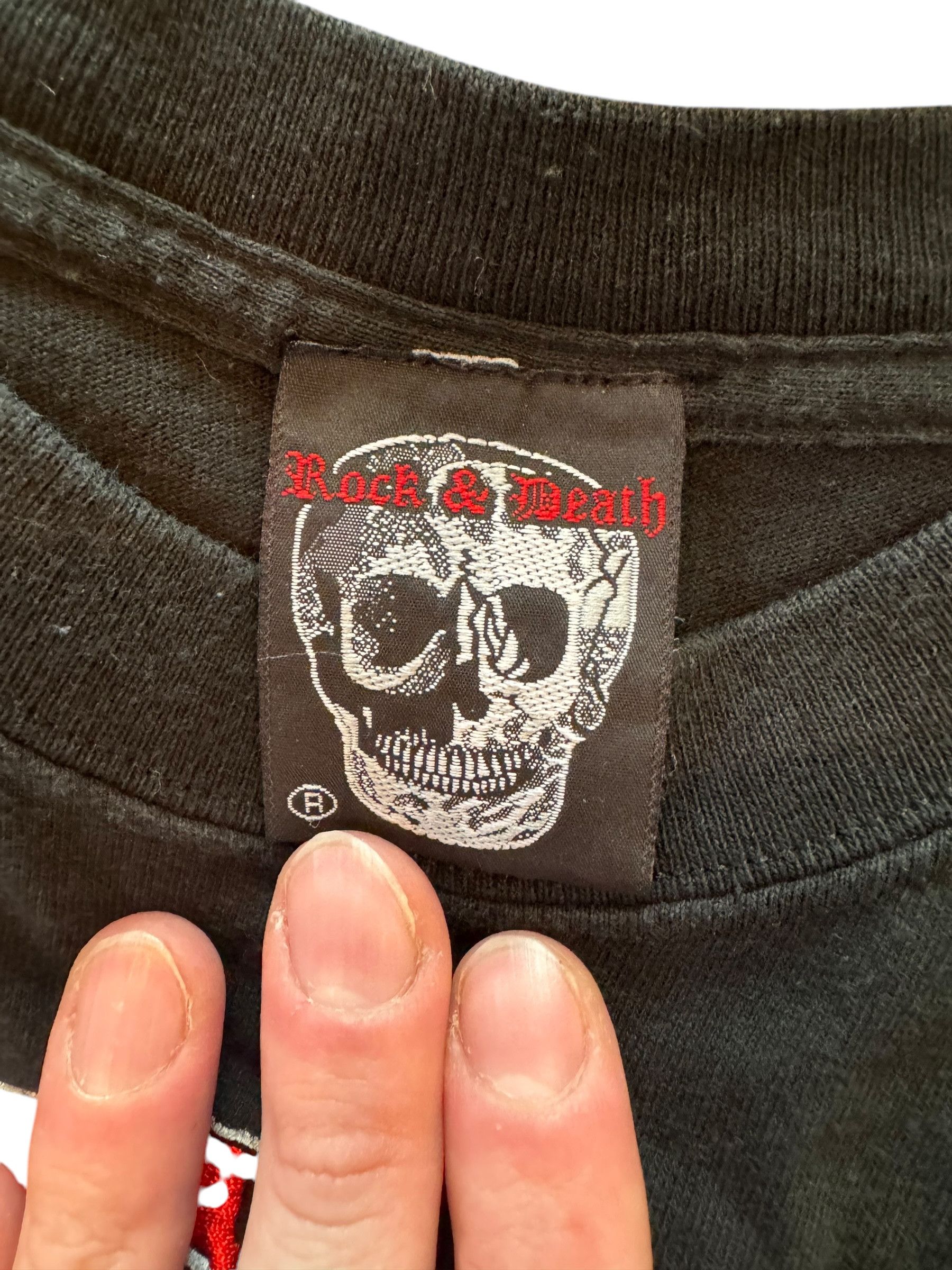 Band Tees Vintage 90s Embroidered Transmetal Mexican Metal Band Tee Size US XXL / EU 58 / 5 - 5 Thumbnail