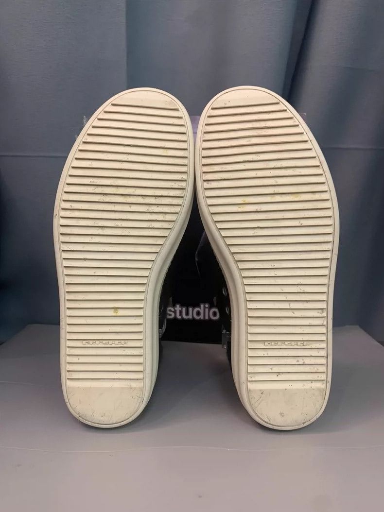 Rick Owens Rick Owens Black and white evergreen high-top skate shoes Size US 8 / EU 41 - 8 Thumbnail