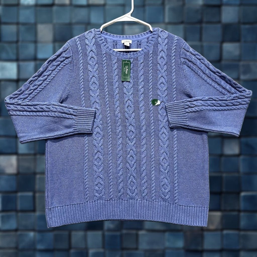Vintage NWT L.L. Bean Sweater Women 1X Blue Heather Cable Knit Crewneck Pullover NWT L.L. Bean Sweater Women 1X Blue Heather Cable Knit Crewneck Pullover Size XL / US 12-14 / IT 48-50 - 1 Thumbnail