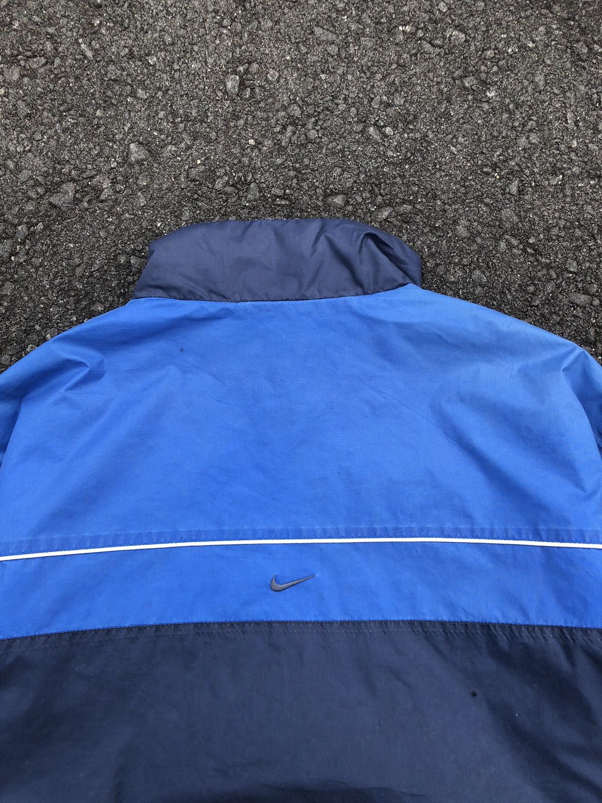 Japanese Brand Vintage Nike Colour Block Lining Logo Embroidery Jacket Size US XXL / EU 58 / 5 - 18 Thumbnail