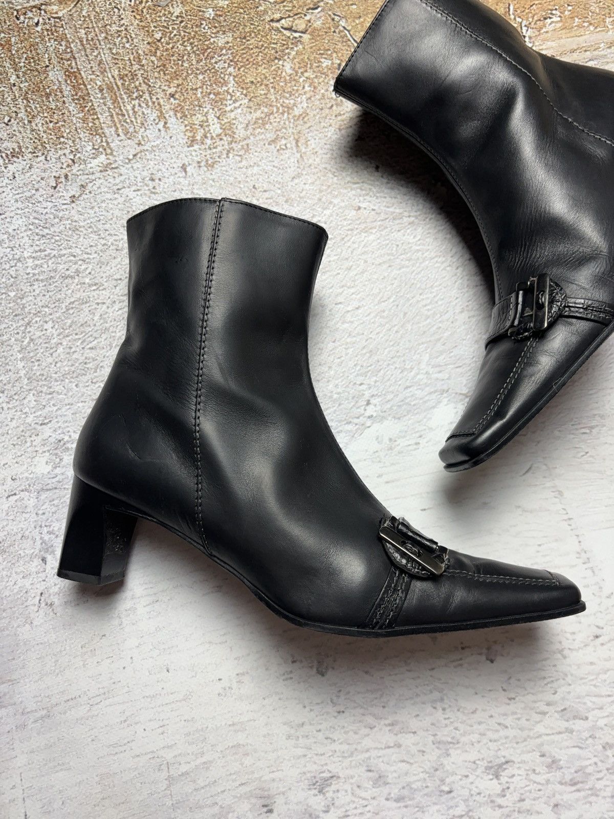 Vintage Vintage Italian Eco Leather Boots Heels Shoes Glamour Size US 10 / IT 40 - 2 Thumbnail