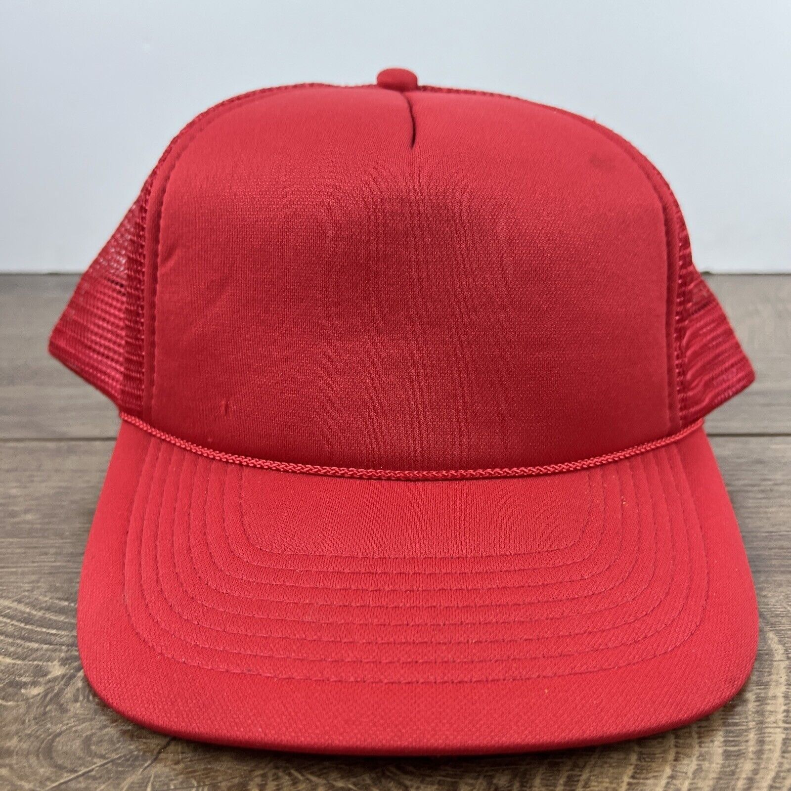 Other Plain Red Trucker Hat Red Hat Adjustable Adult Size Hat Red Size ONE SIZE - 5 Thumbnail