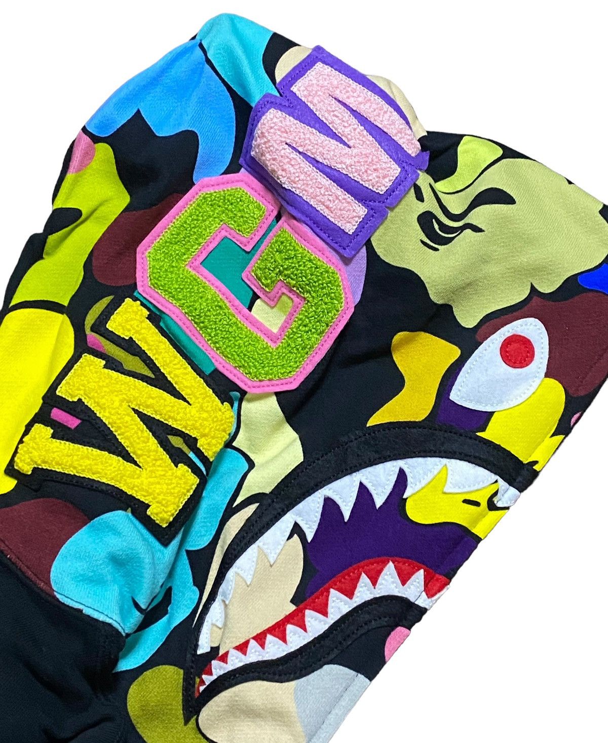 Bape BAPE Shark Full Zip Hoodie Black/ Big Face Multi Camo Size US L / EU 52-54 / 3 - 4 Thumbnail