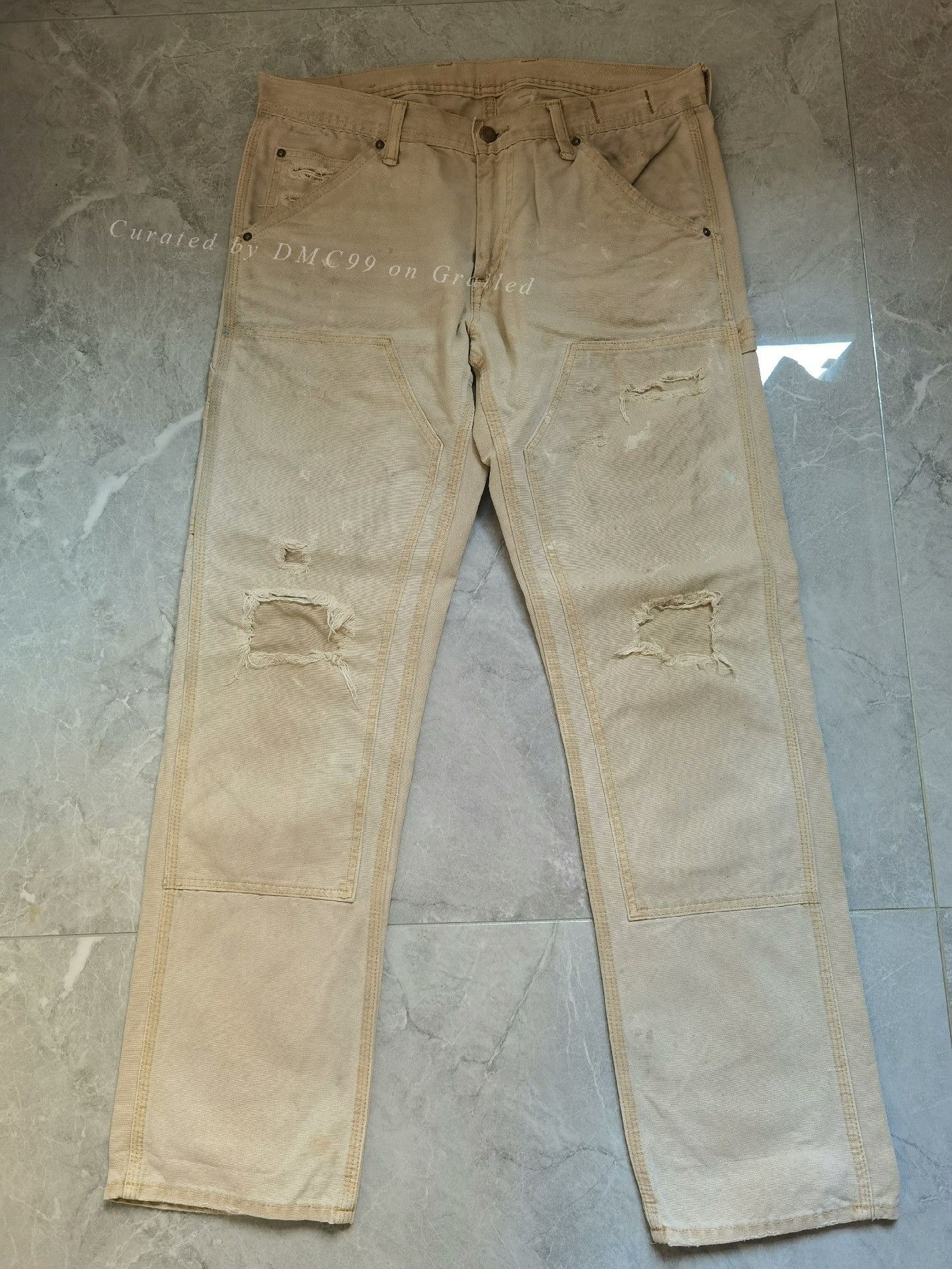 RRL Ralph Lauren Ralph Lauren Extreme Distressed Work Pants Size US 30 / EU 46 - 1 Thumbnail